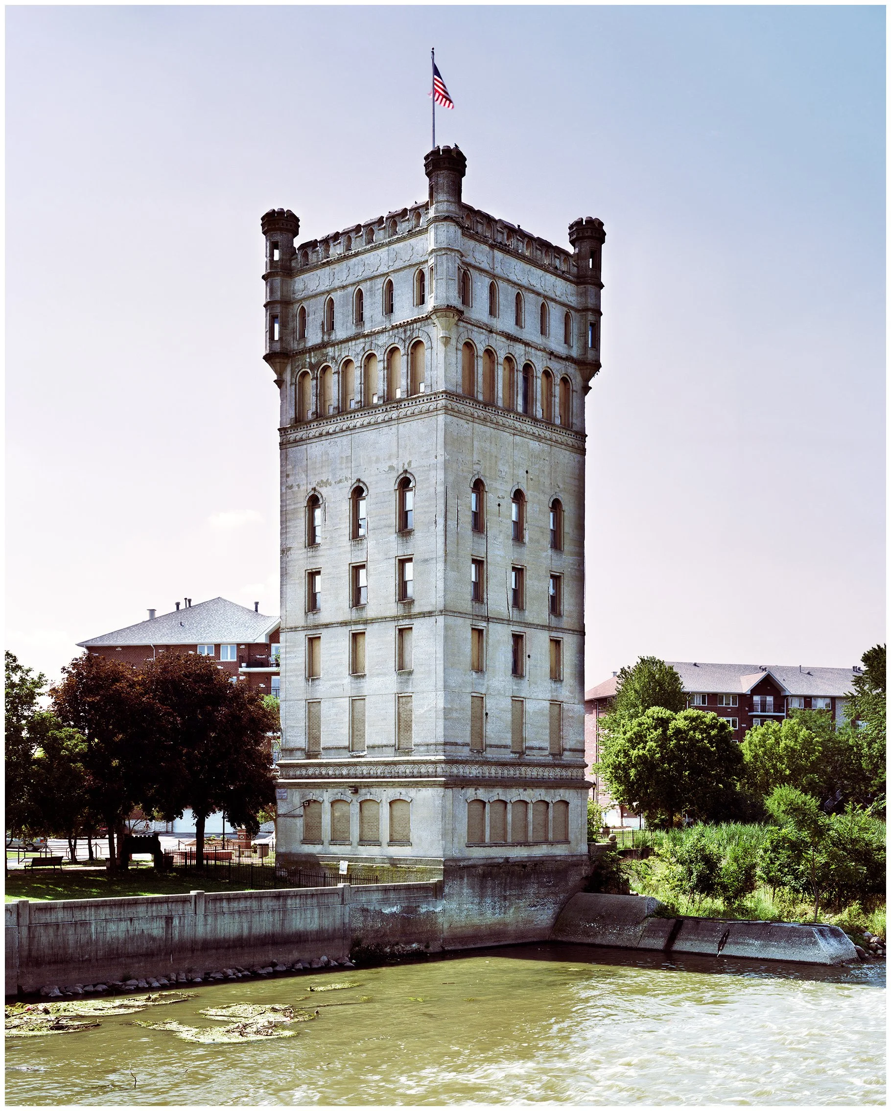 08/13/2025: Hofmann Tower (1908), Lyons, IL; Linhof 4 x 5; Portra 160 Film.