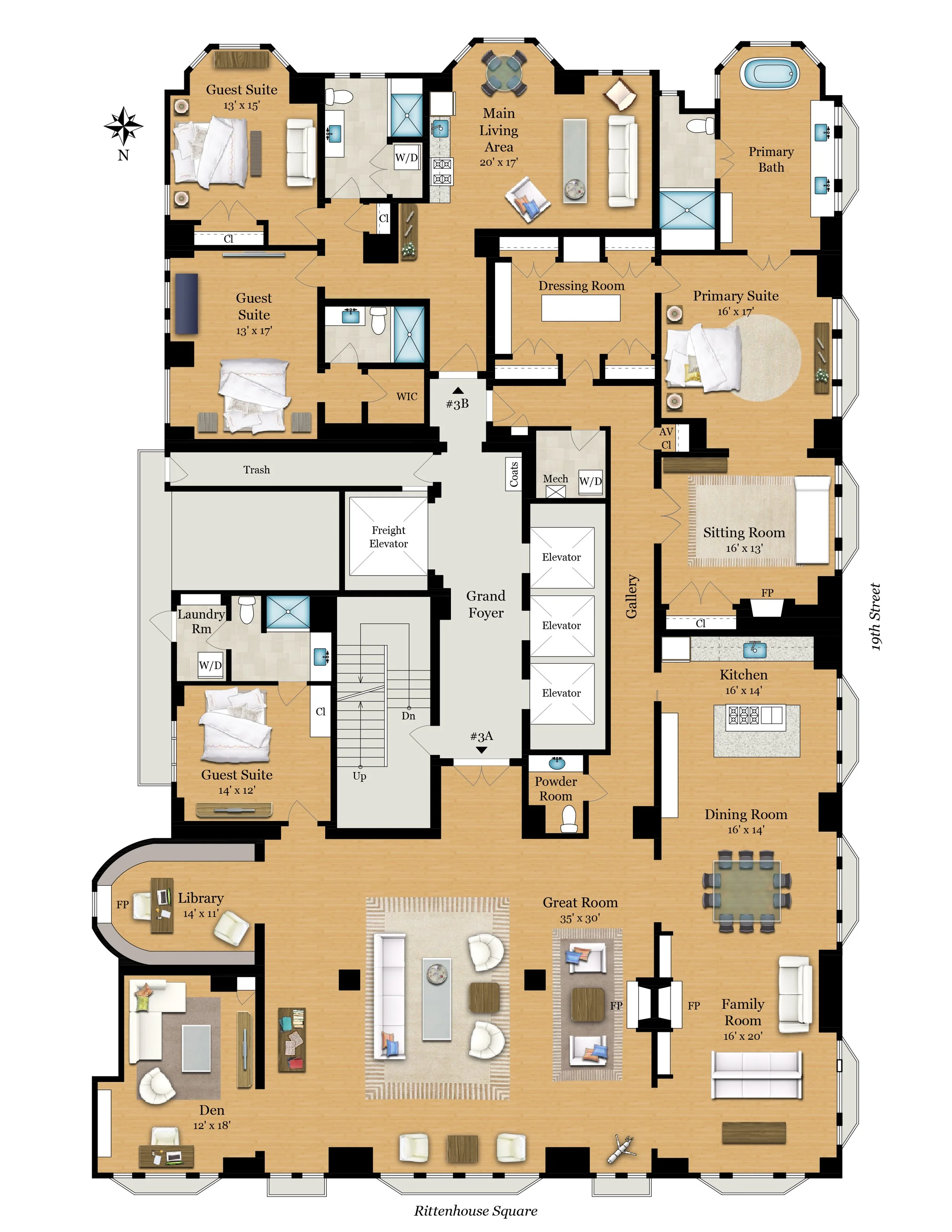 Floorplan — 1830 Rittenhouse Square