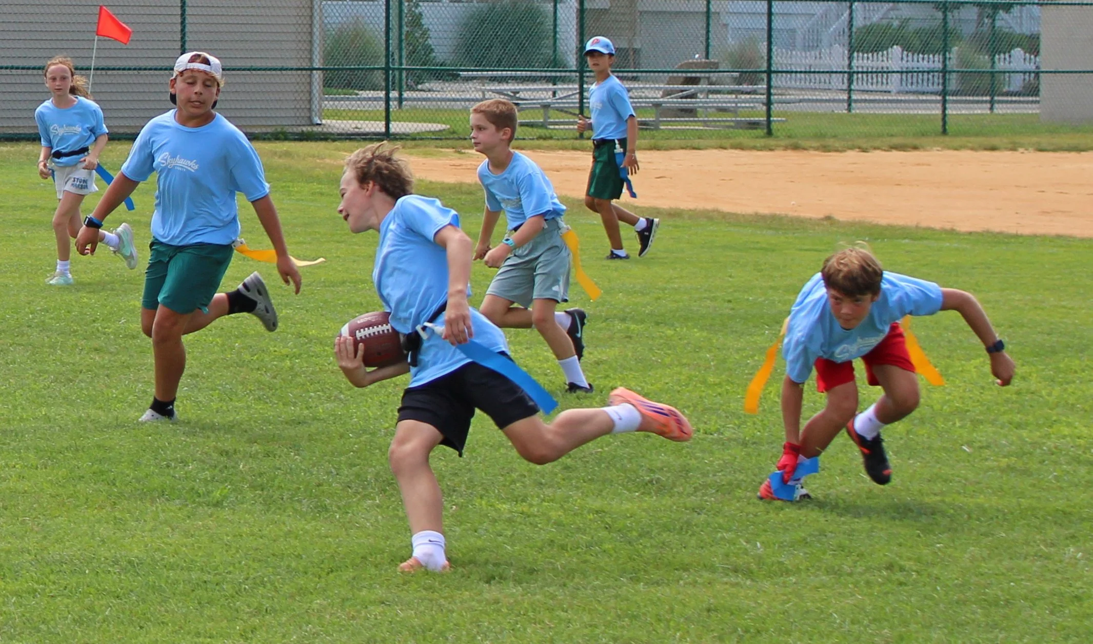 Skyhawks Flag Football: (A new camp for ages 4-12)  taken at Dealy Field on August 21