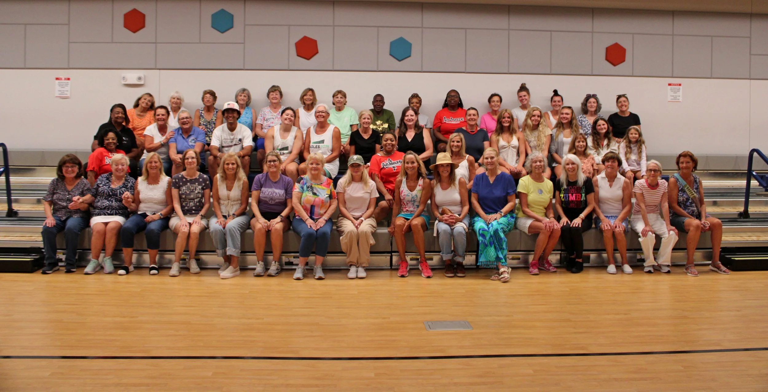 Over 50 people enjoyed Line Dancing in the Community Center Gym on August 21