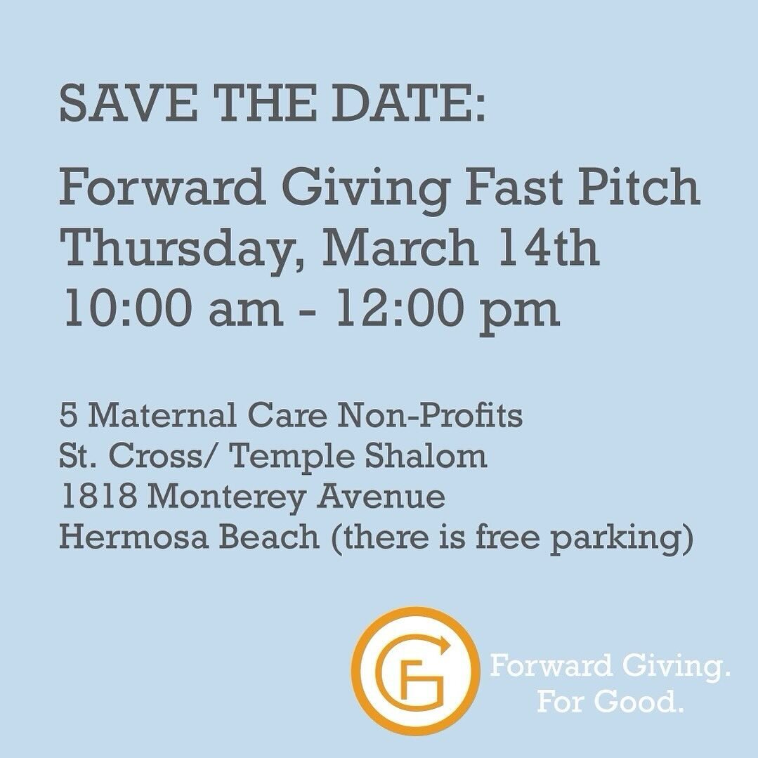 Come see what Forward Giving is all about and learn about the maternal health crisis facing marginalized communities. Each Presentation will be 7 minutes with Q&amp;A following.  Please follow us @FwdGiving on instagram and Facebook. Forward Giving. 