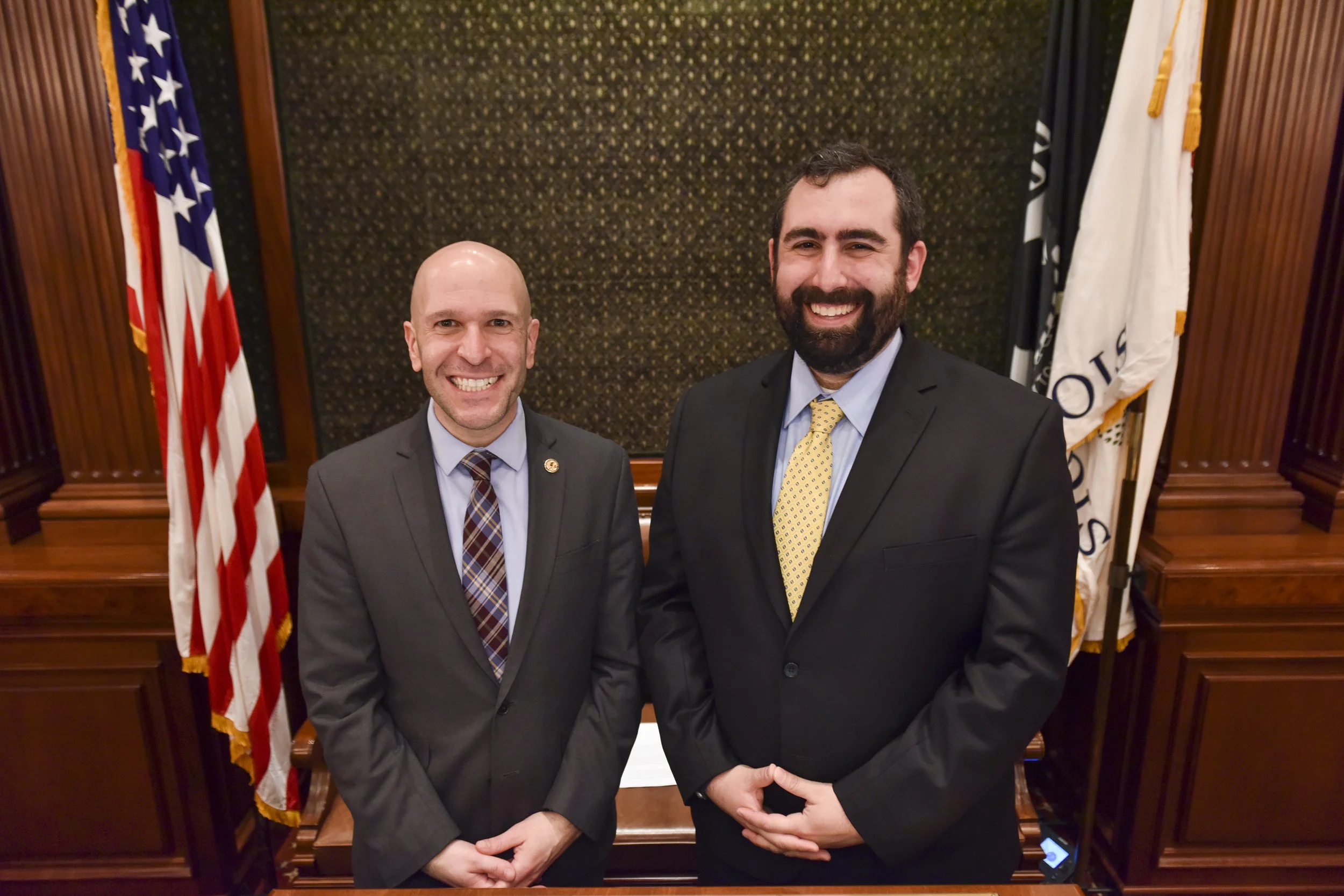 Rabbi Fenster & Rep. Bob Morgan in the Illinois House Chamber