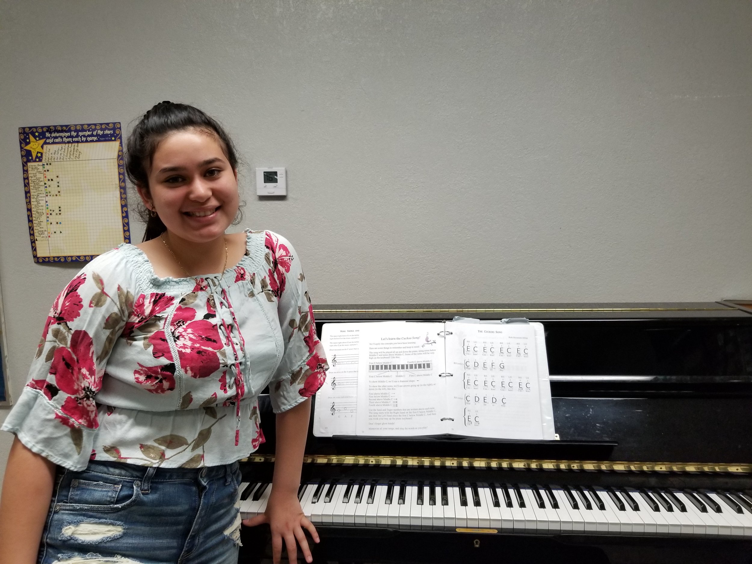Piano Student Piano Lessons OLV Standing Teen