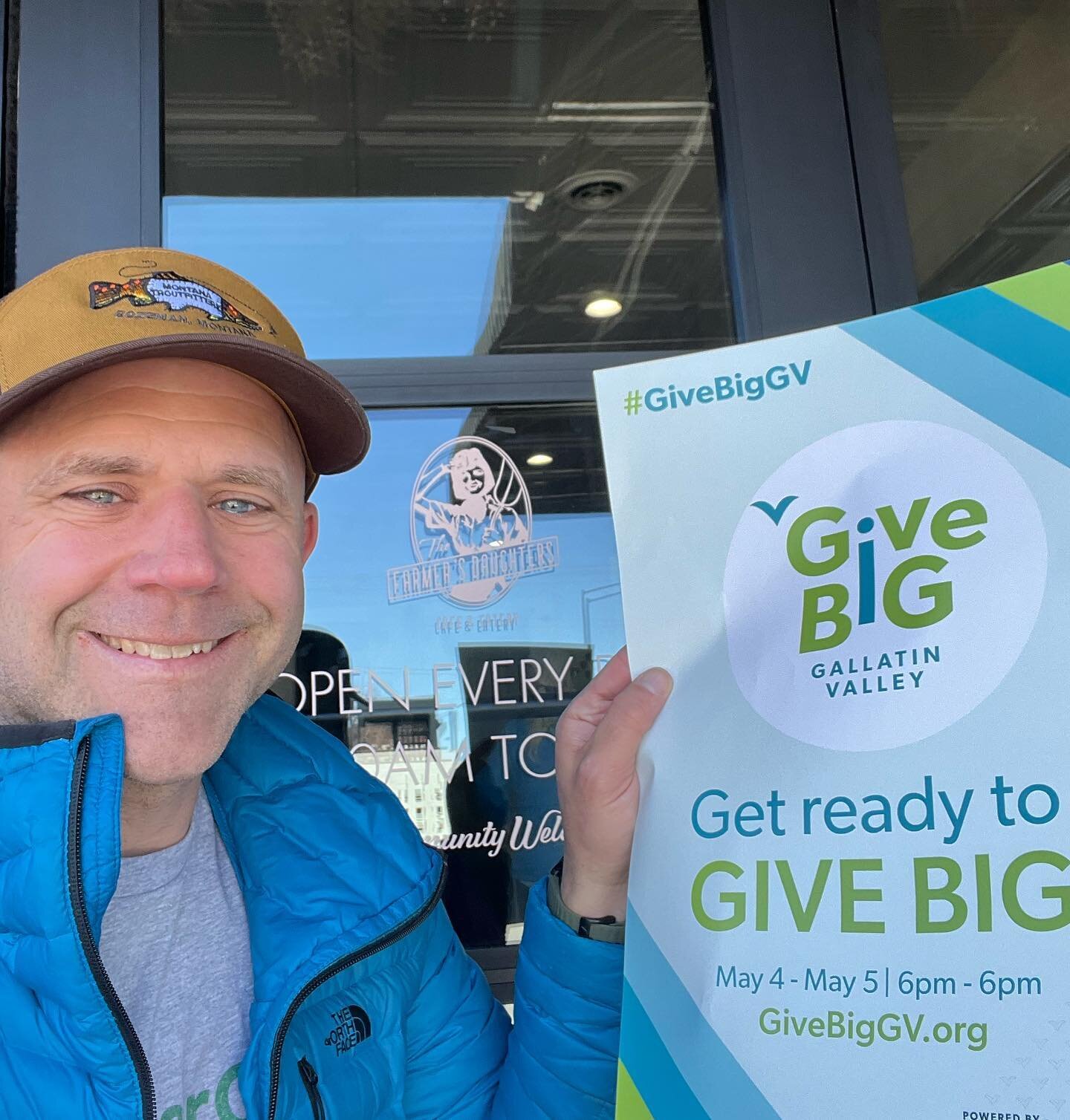 We are excited to participate in @givebiggv this year! I made a few poster stops and appreciate the support of @farmersdaughterscafe @accessfitness_bozemanmt and @electricpoke among others! 

Give Big Gallatin Valley is a 24-hour celebration of givin