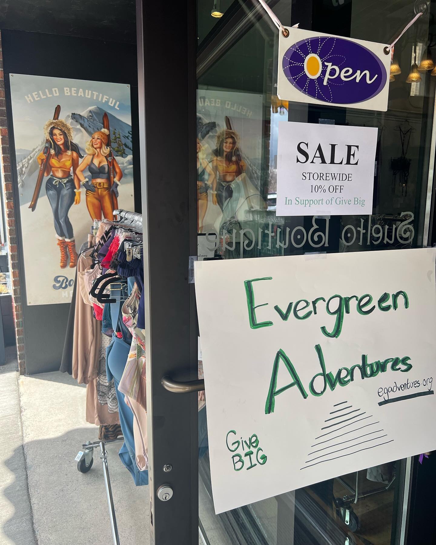 Thank you @montana_lingerie for hosting us! Tara, EverGreen co-founder and caregiver extraordinaire will be at the shop today from 3-6. Drop by for 10% @montana_lingerie and a chance to win a fishing trip with @sladesmontanaflyfishing ! 

You can als