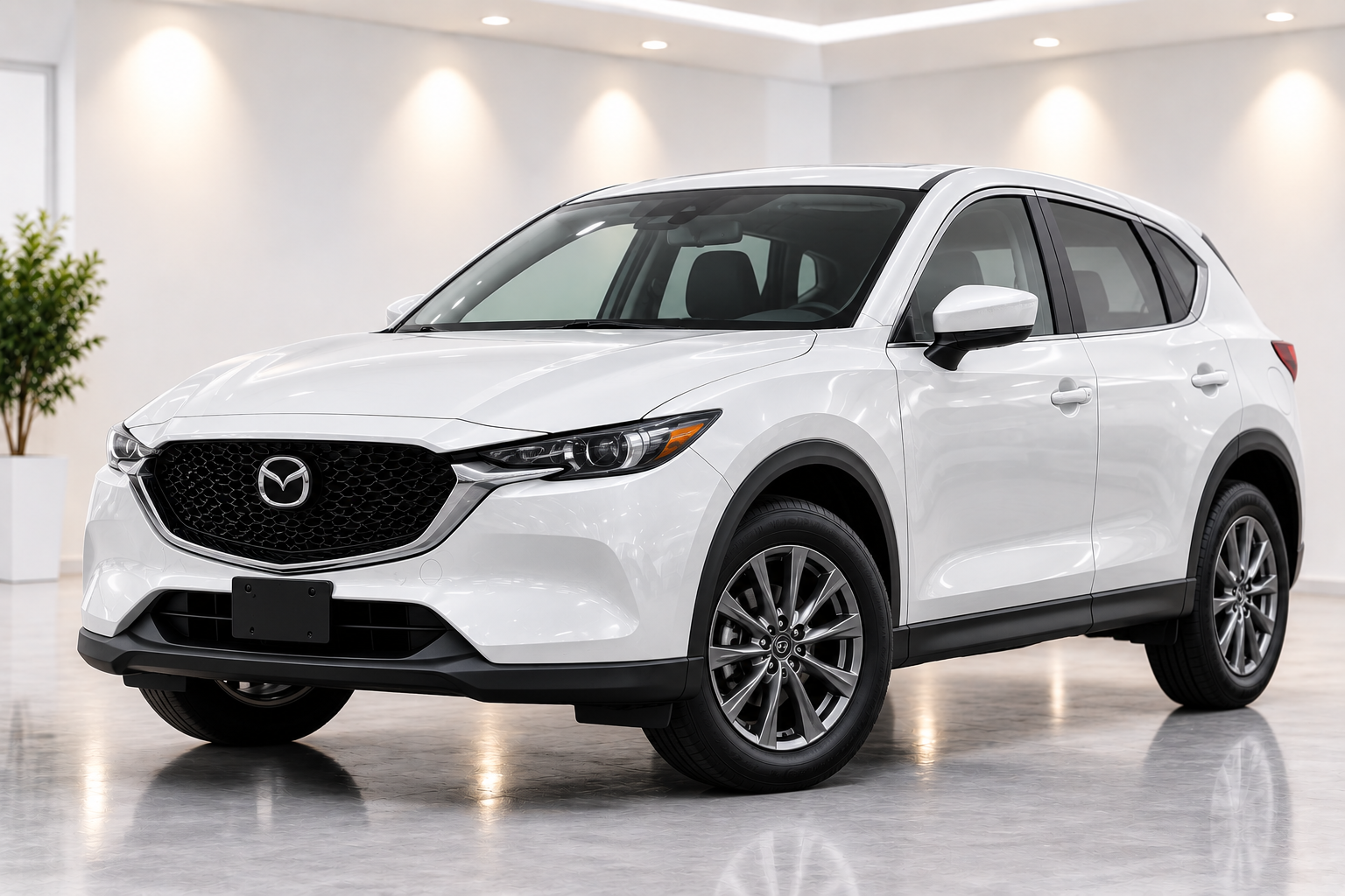 White Mazda-Style SUV Showroom Display.png