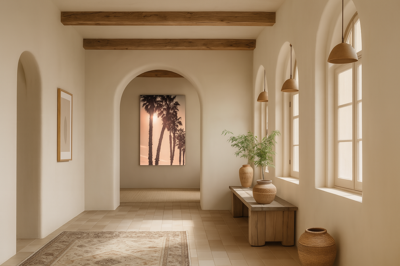 such-a-lovely-place-california-palm-tree-sunset-print-japandi-hallway.png