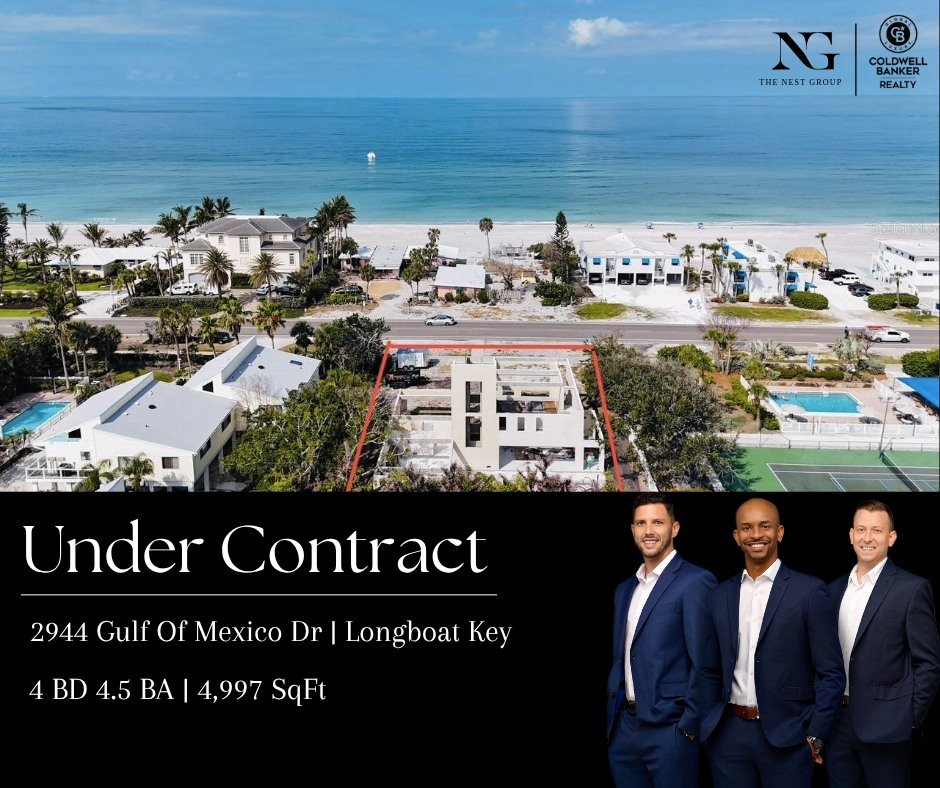 Under Contract | 2944 Gulf Of Mexico Dr, Longboat Key 📍
Excited to announce this exceptional custom coastal home with breathtaking waterfront views is officially under contract!
Designed for elevated Gulf side living, this custom home features:
- Ne
