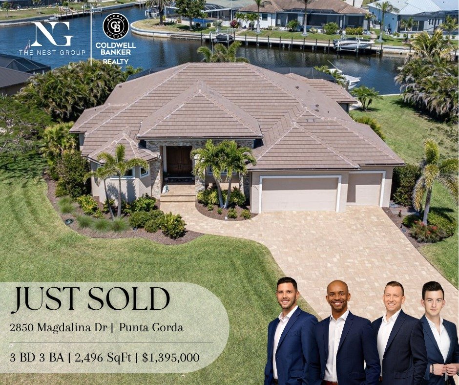 Just Sold |  2850 Magdalina Dr 📍
We are thrilled to announce the successful sale of this stunning waterfront home in the heart of Punta Gorda! 
We would also like to congratulate the new homeowners. This home is featured with:
- Spacious interiors 
