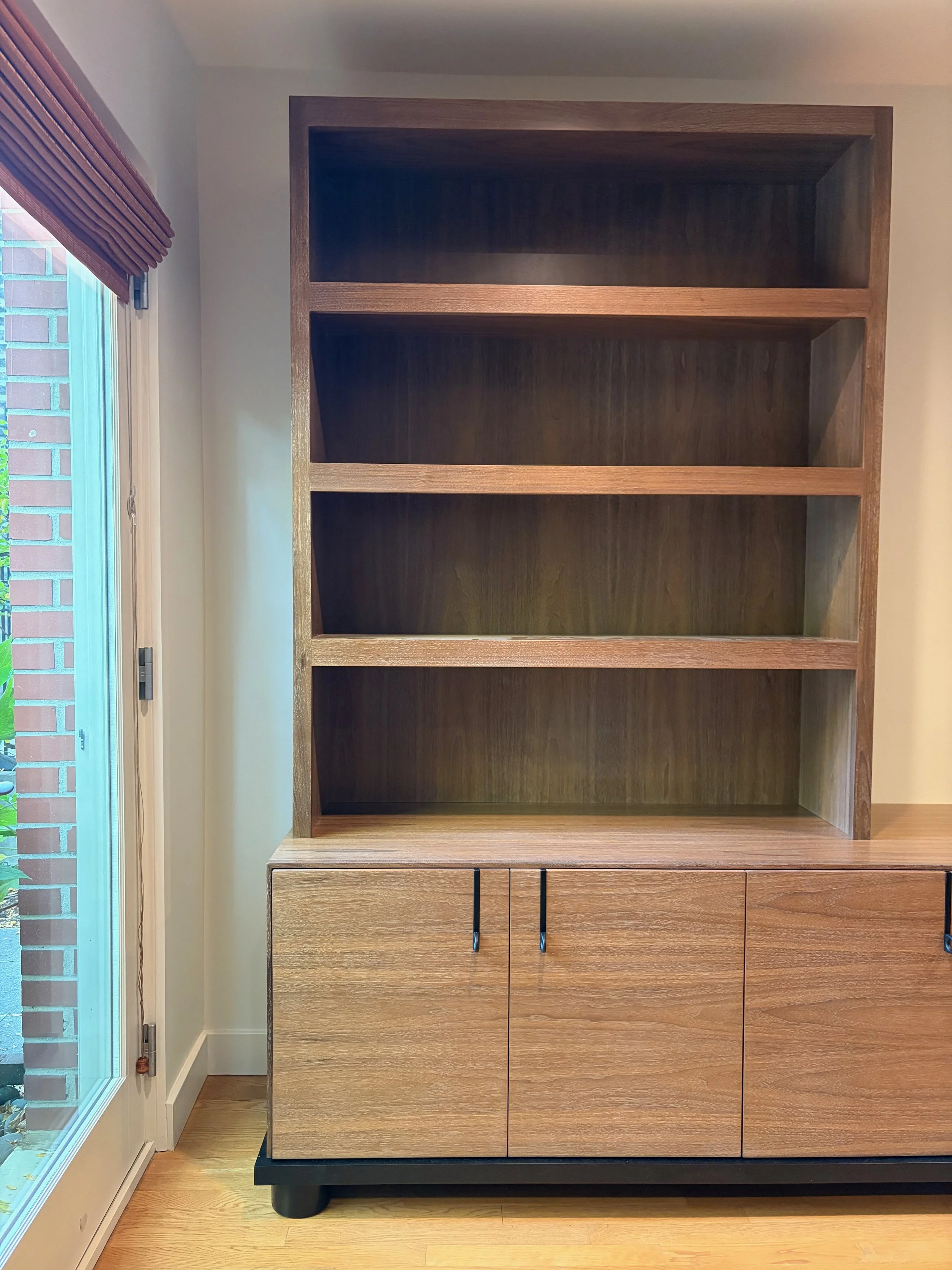 Built-In Bookcases, Floor-to-Ceiling for a Better-Fitting Library Wall
