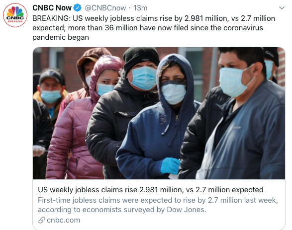 VRA Weekly Update: 36 Million Newly Unemployed. Join Me on the Wayne Root Show&nbsp;Tonight.