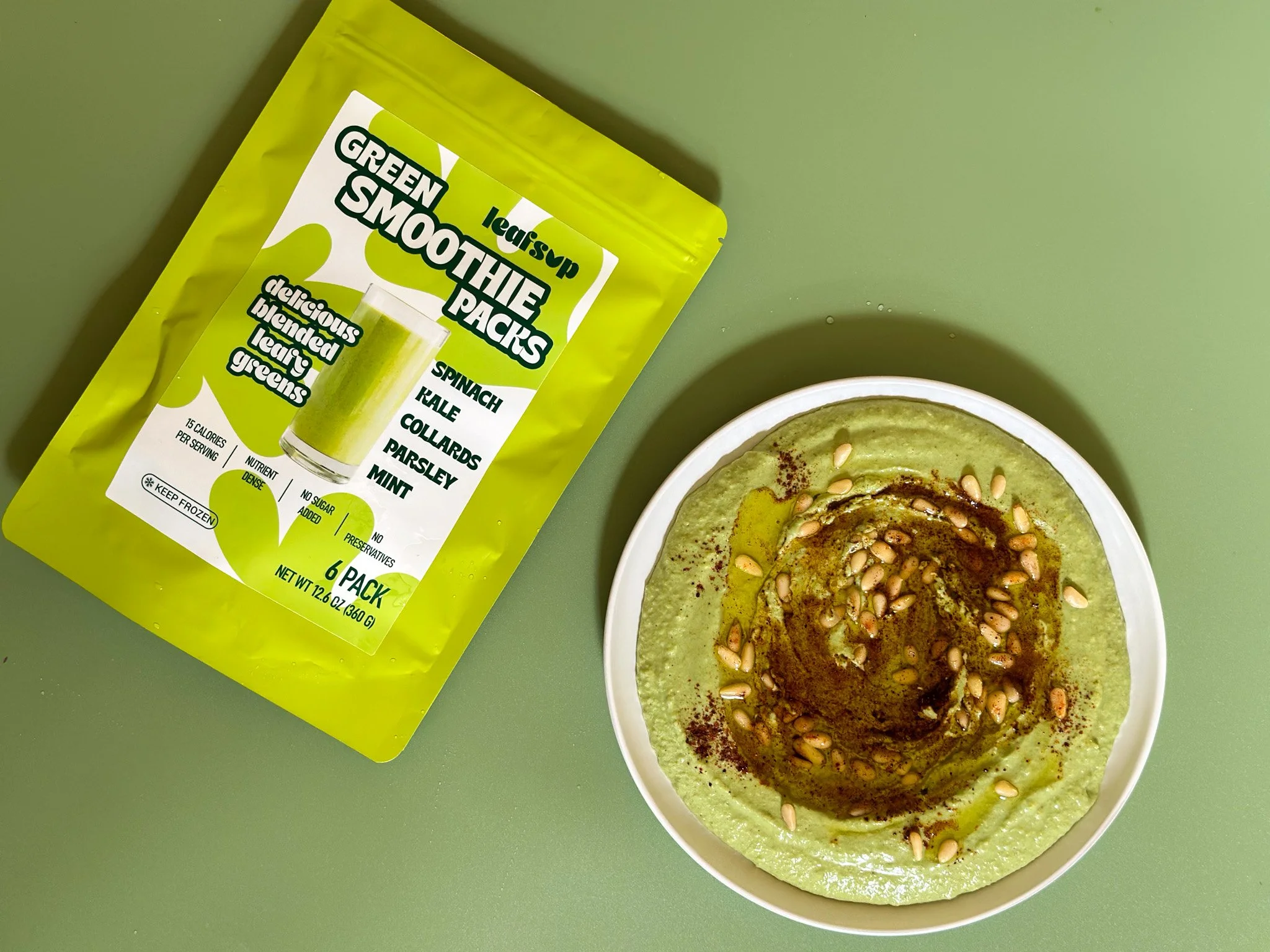 leafy green hummus