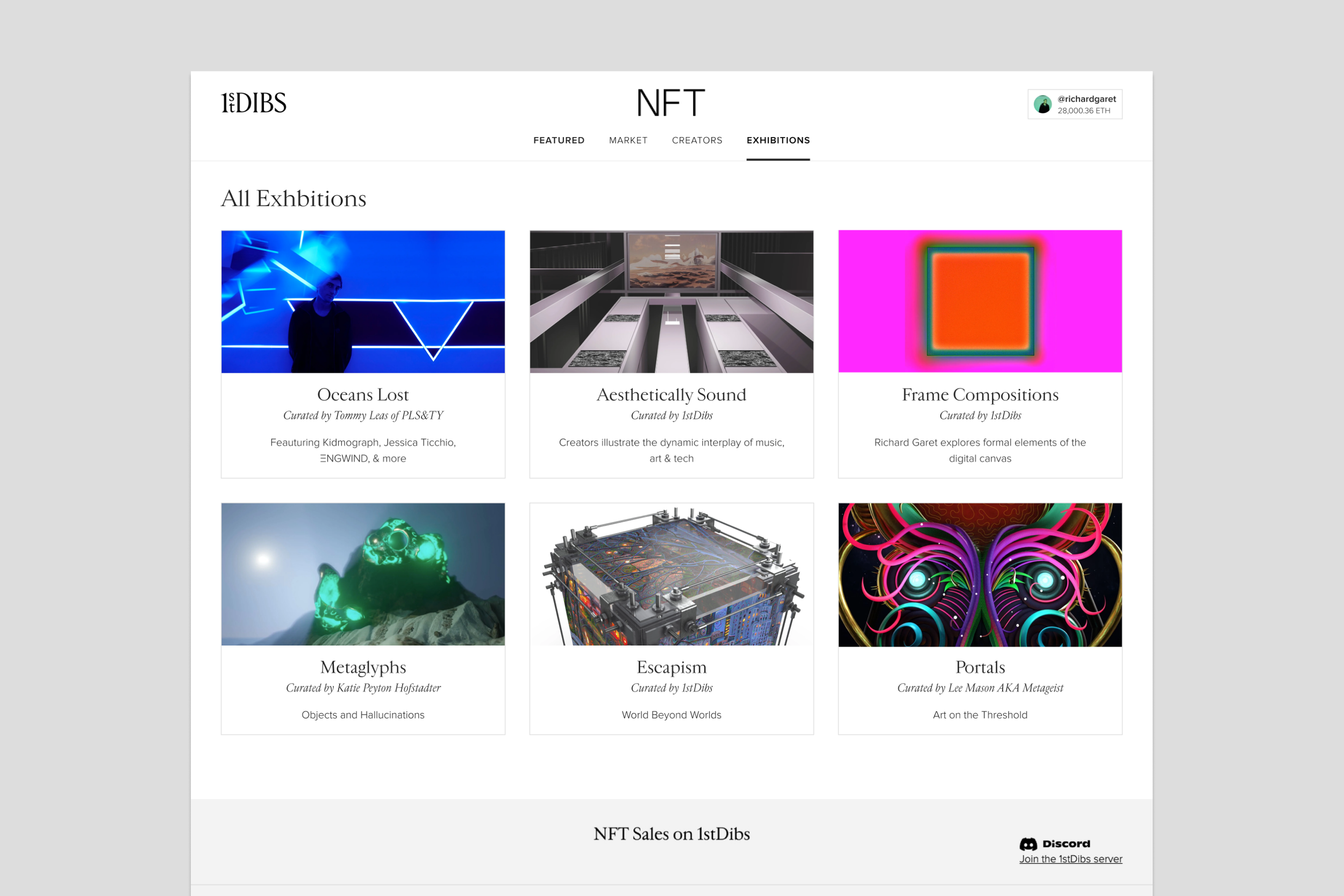 Exhibits for curators and creators to market themed collections