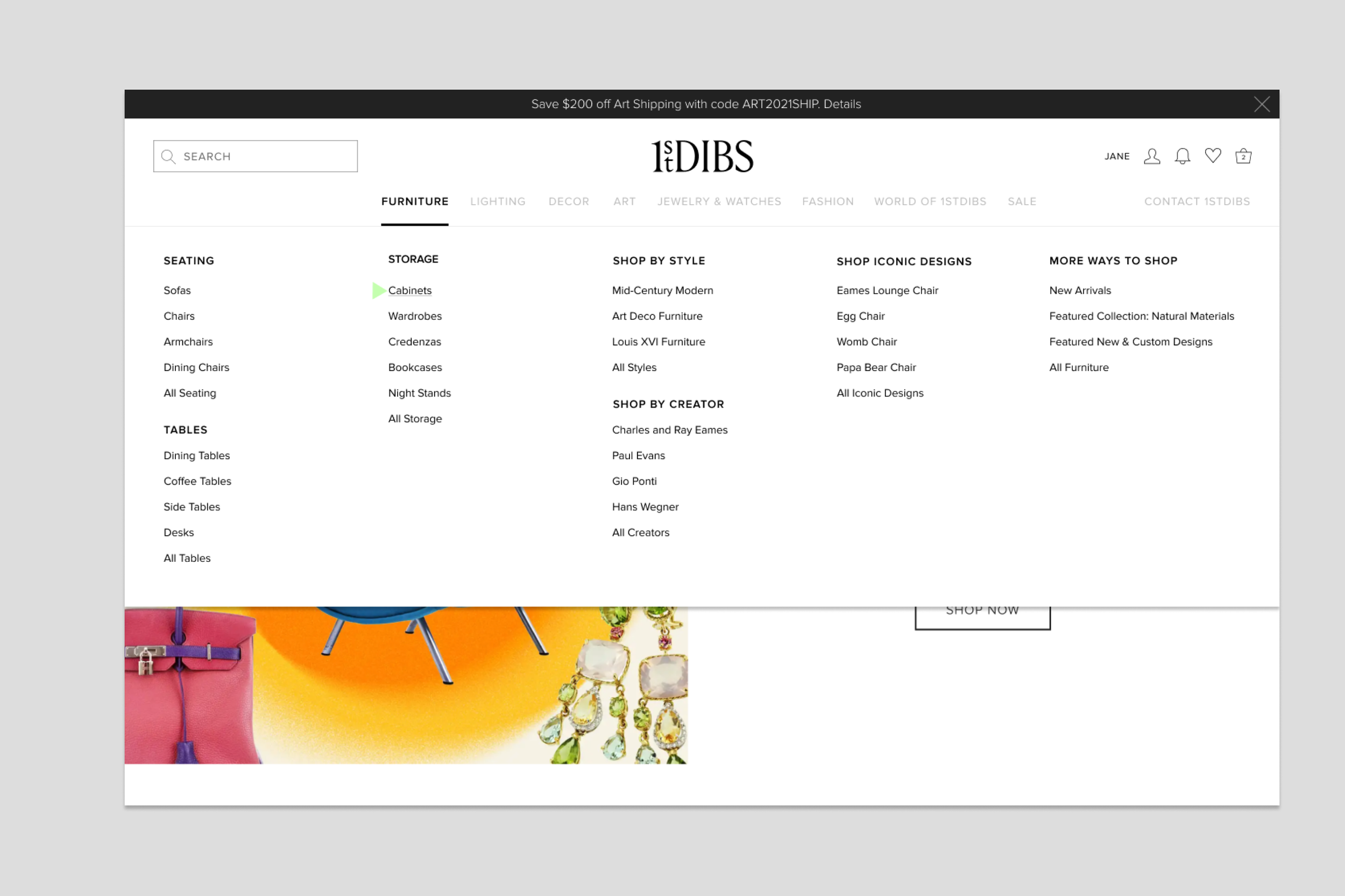 New global navigation and menu