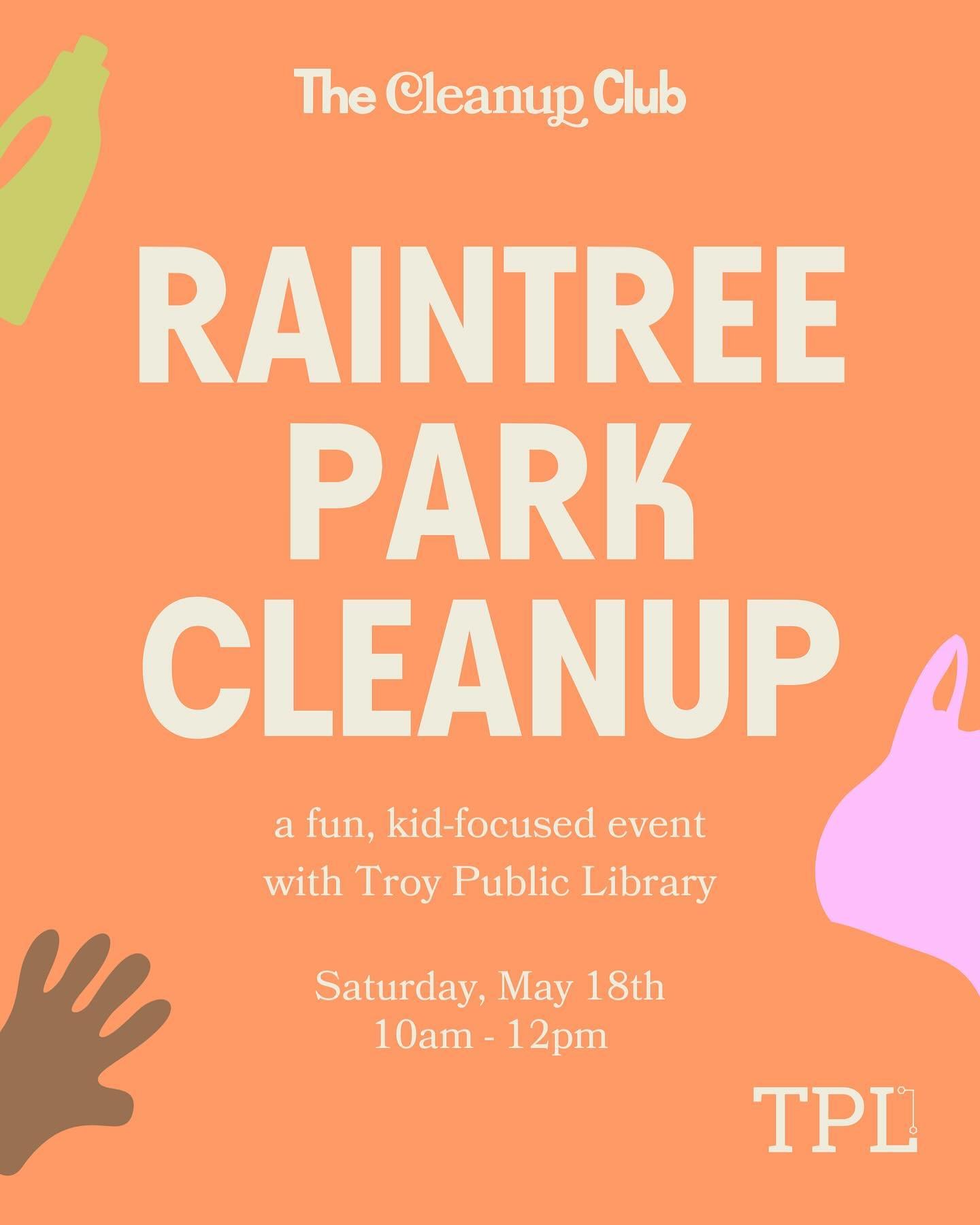 Calling all parents &amp; littles! 📣

Join The Cleanup Club and @troylib for a fun, kid-focused park cleanup on Saturday, May 18th! 🪣🧤

This event is a great way for kids to learn about the importance of protecting our communities &amp; Great Lake