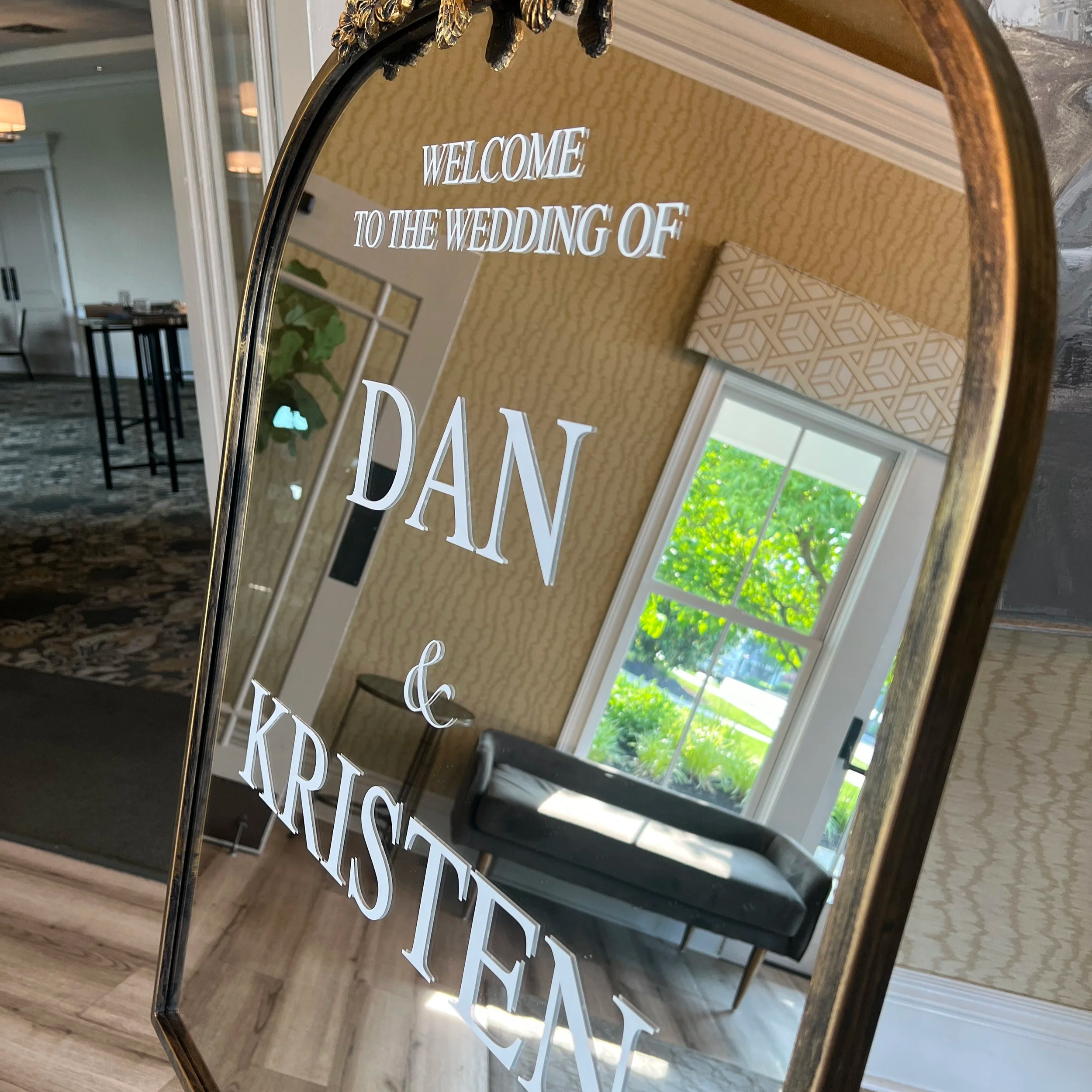 Mirror Welcome Sign