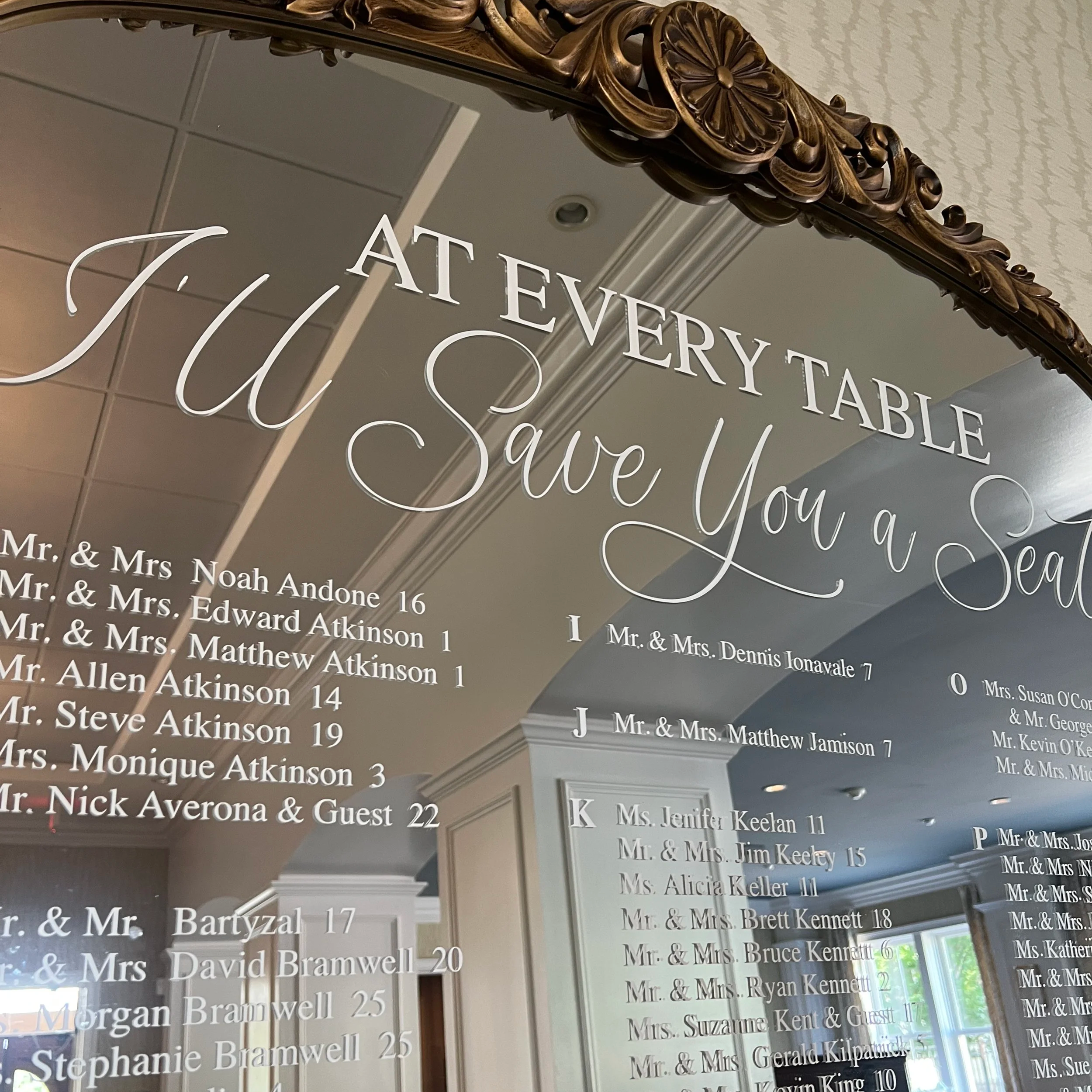 Mirror Seating Chart