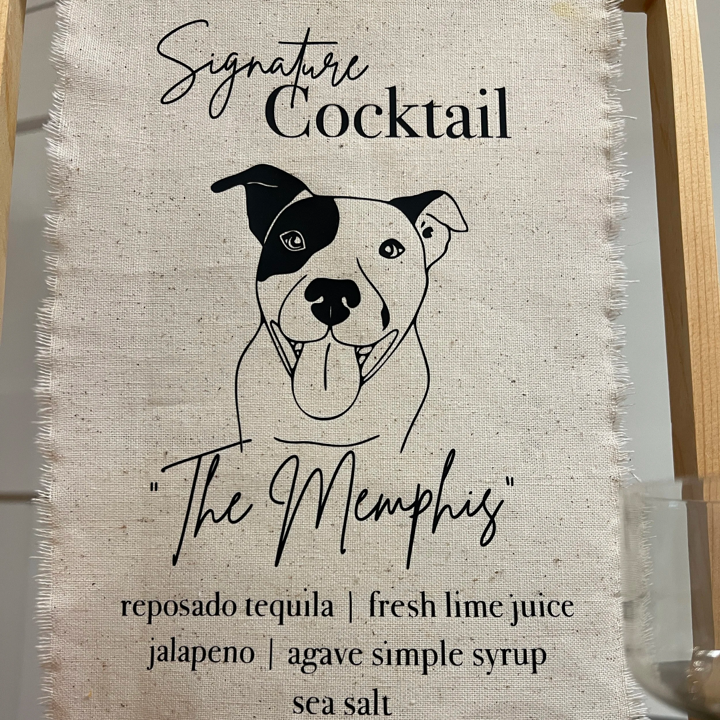Pet Signature Cocktail Linen Sign