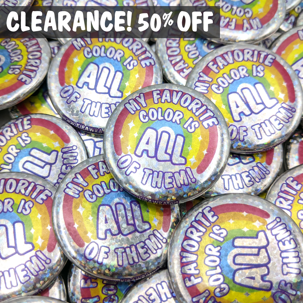 Holofoil Rainbow Pinback Button