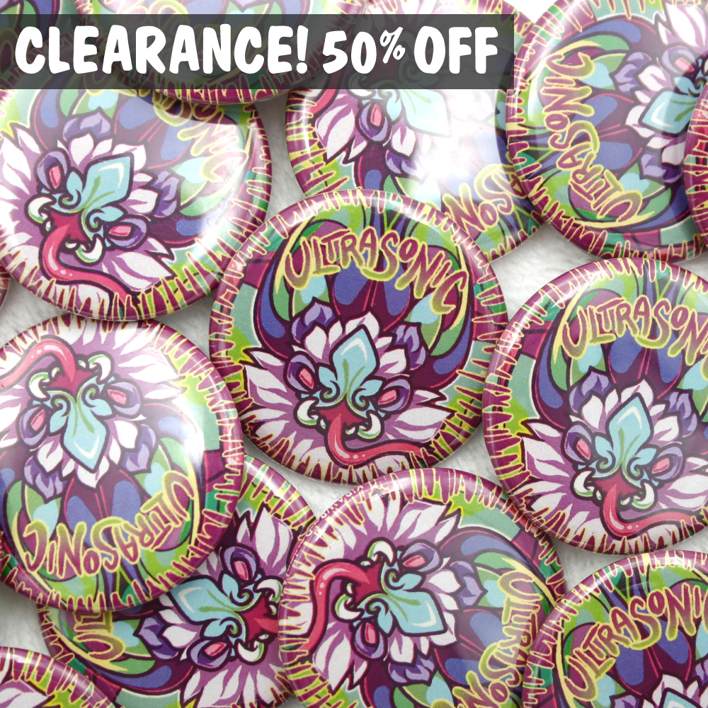 Ultrasonic Bat Pinback Button