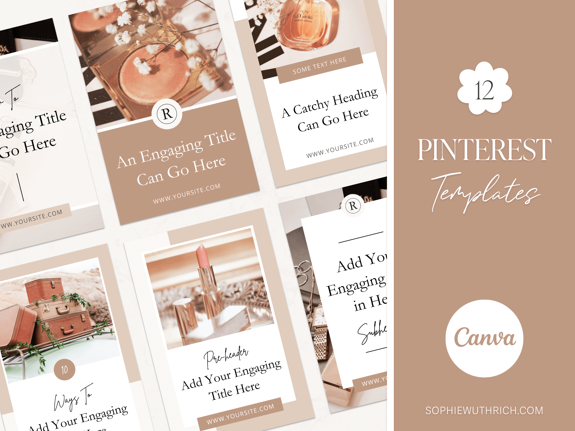 Chic Pinterest pin templates for fashion beauty bloggers thumbnail