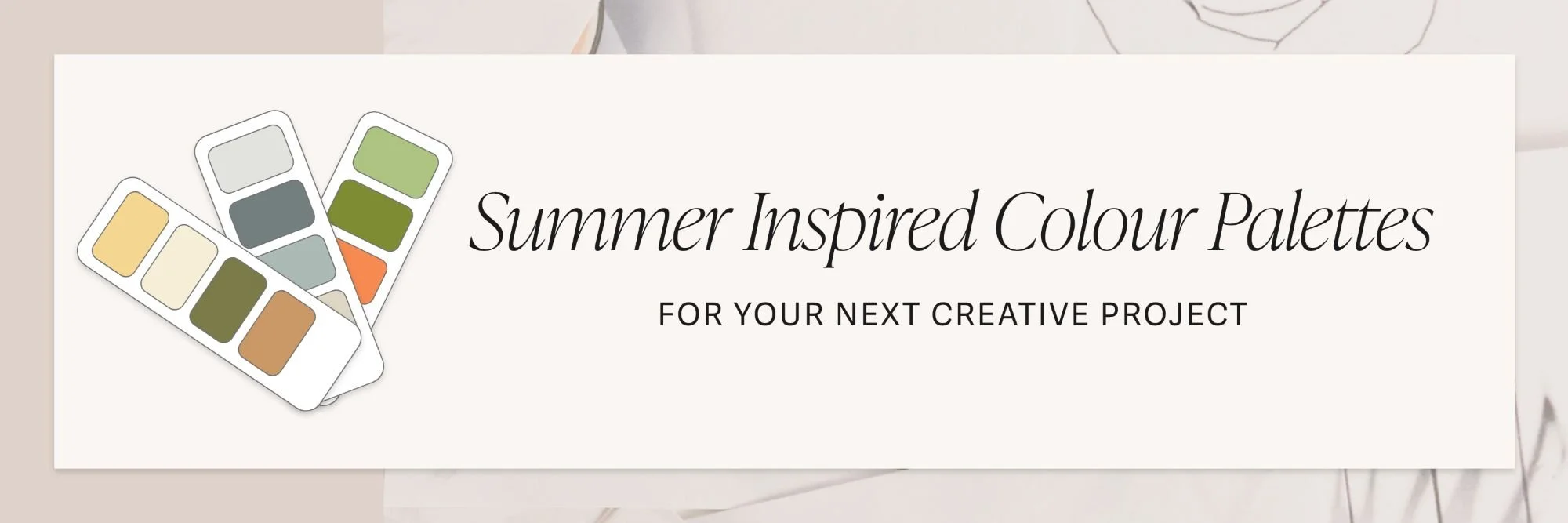 Summer colour palette swatches.