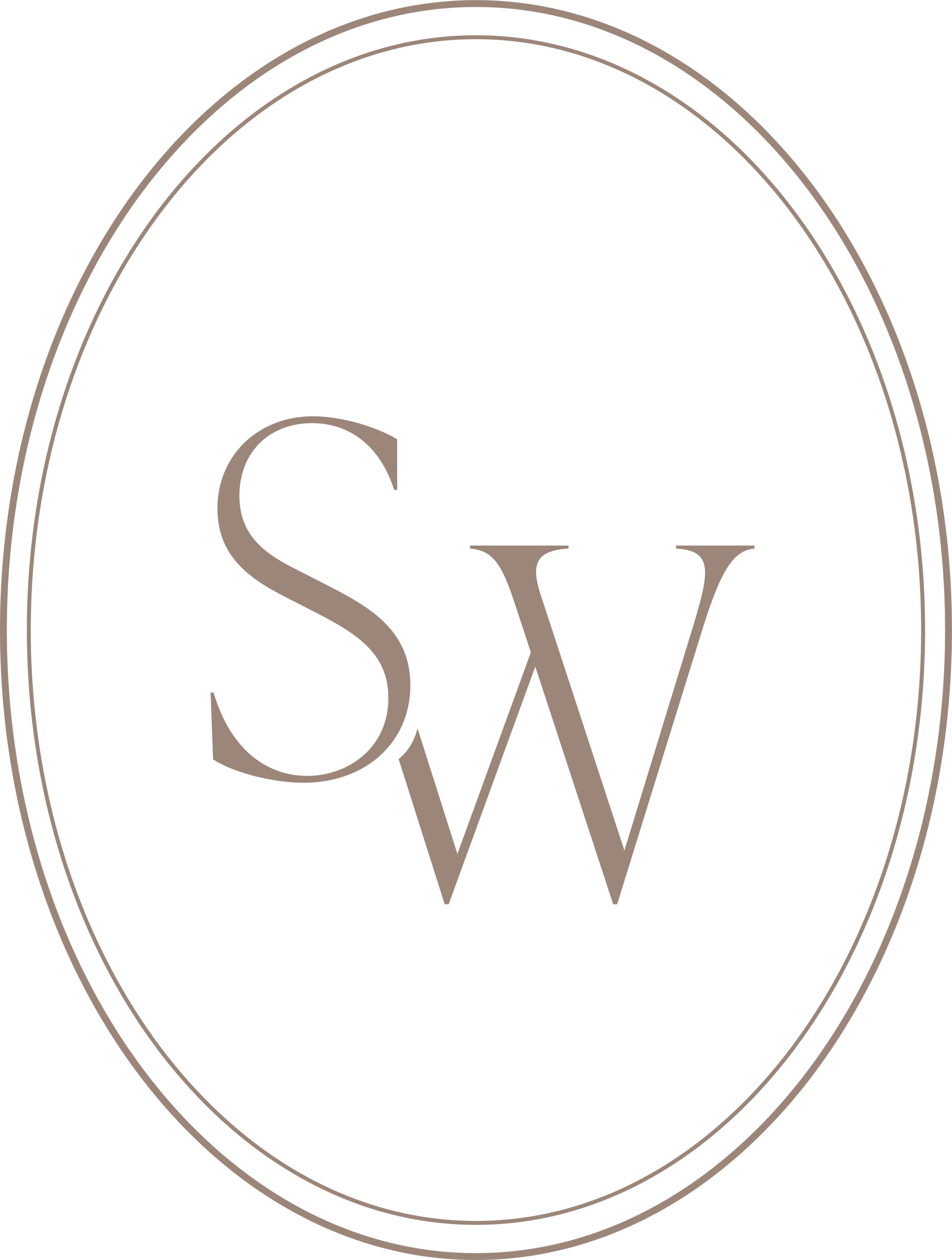 Elegant submark logo in espresso brown, featuring a think S and W.