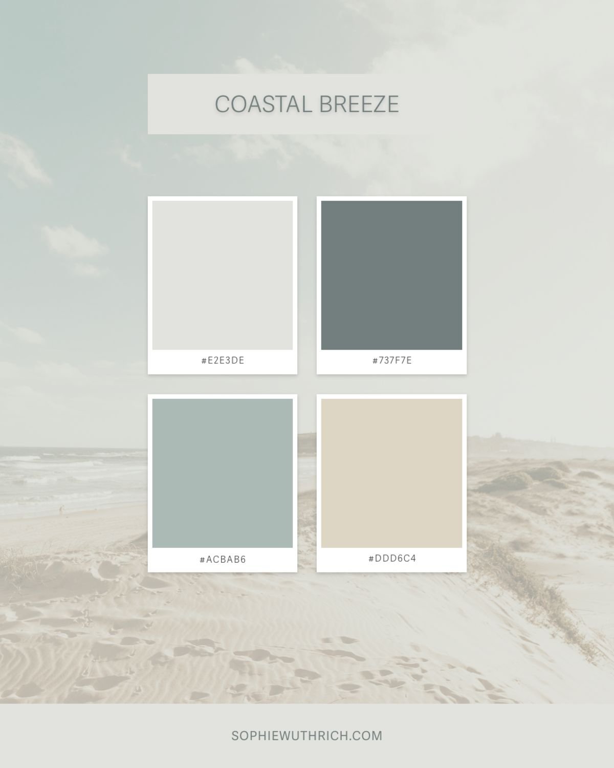 Colour palette with lovely blue shades combined with neutrals.