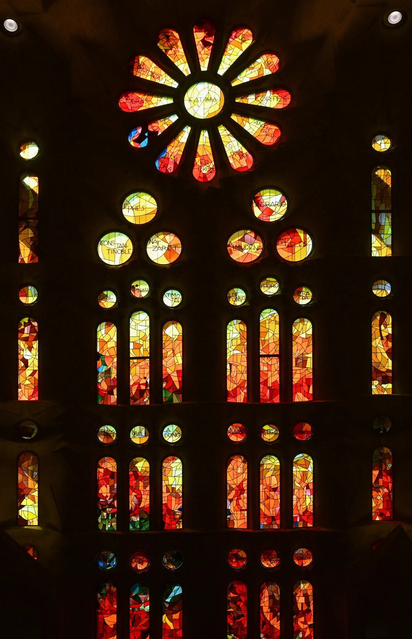 Stained glass in La Sagrada Família