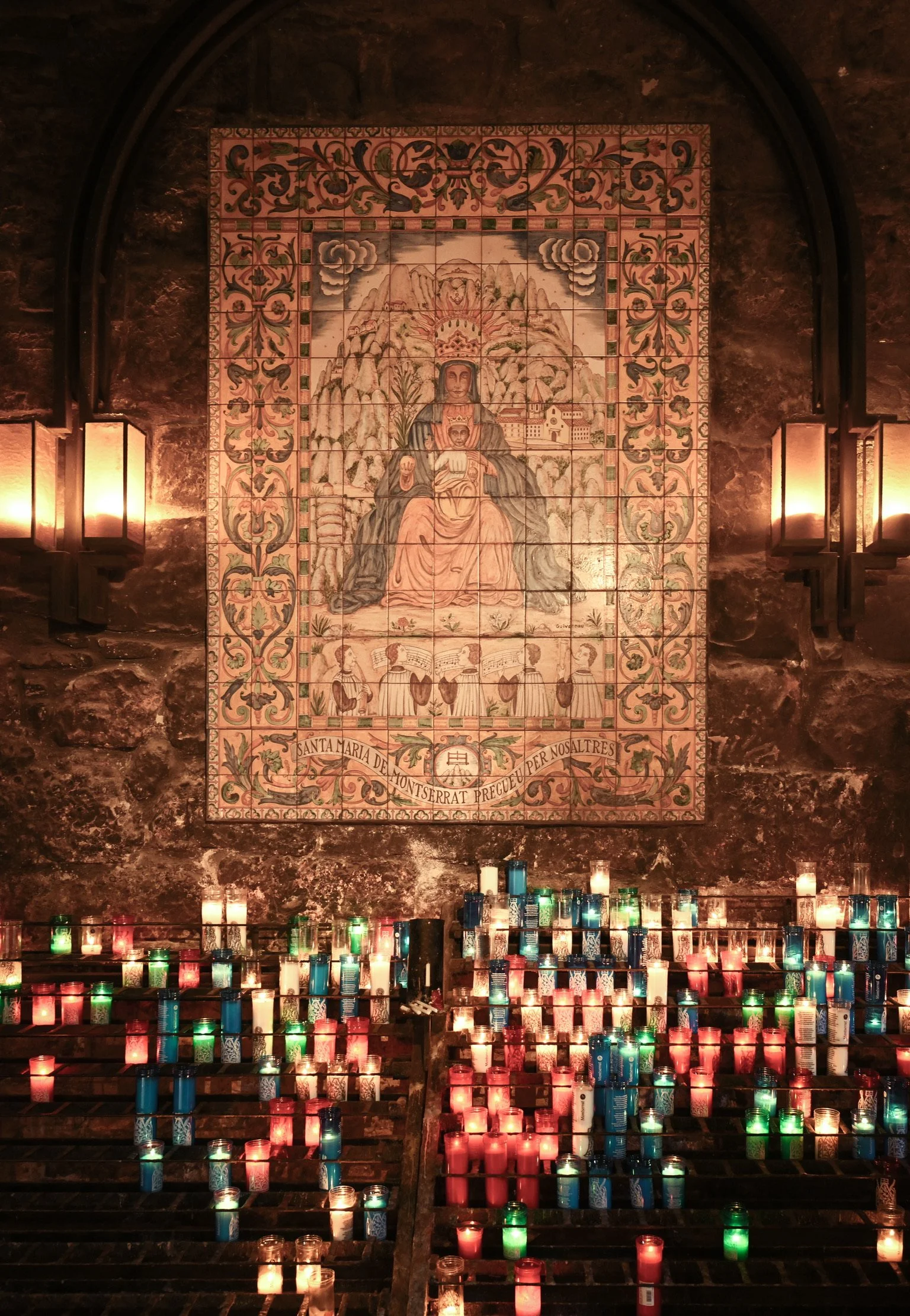 Prayer candles at Montserrat 