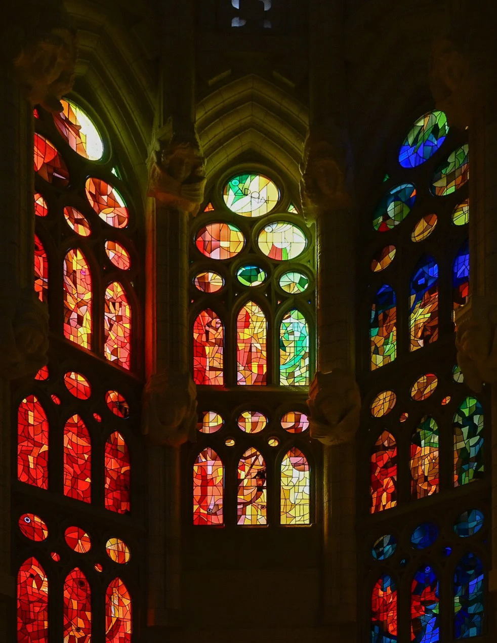 Stained glass in La Sagrada Família