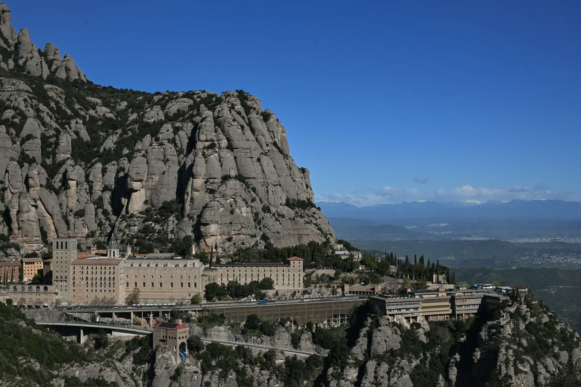 The view of Montserrat from the Creu de Sant Miquel