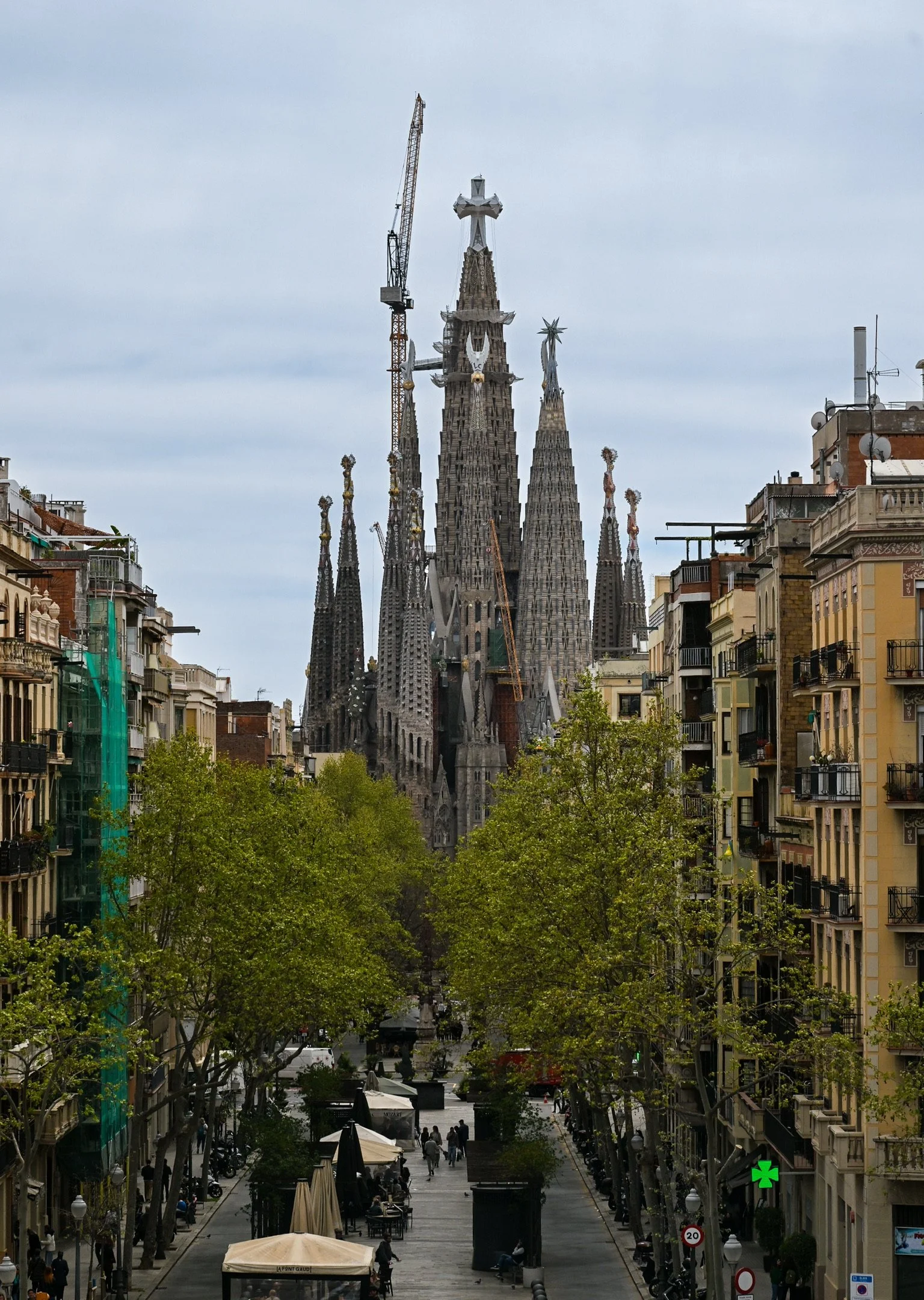 La Sagrada Família viewed from across the city