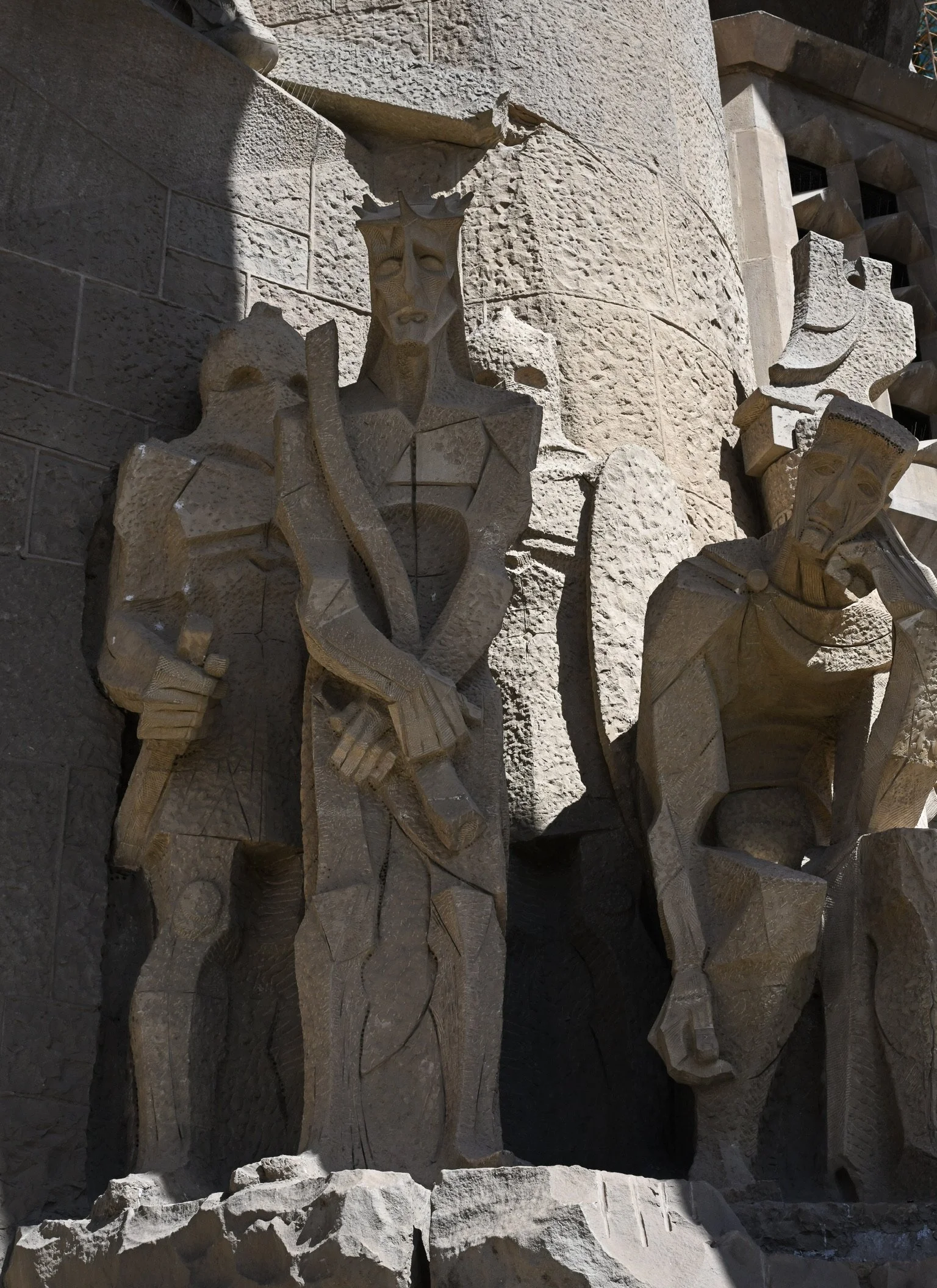 Cubist Passion of the Christ on the back facade of La Sagrada Família