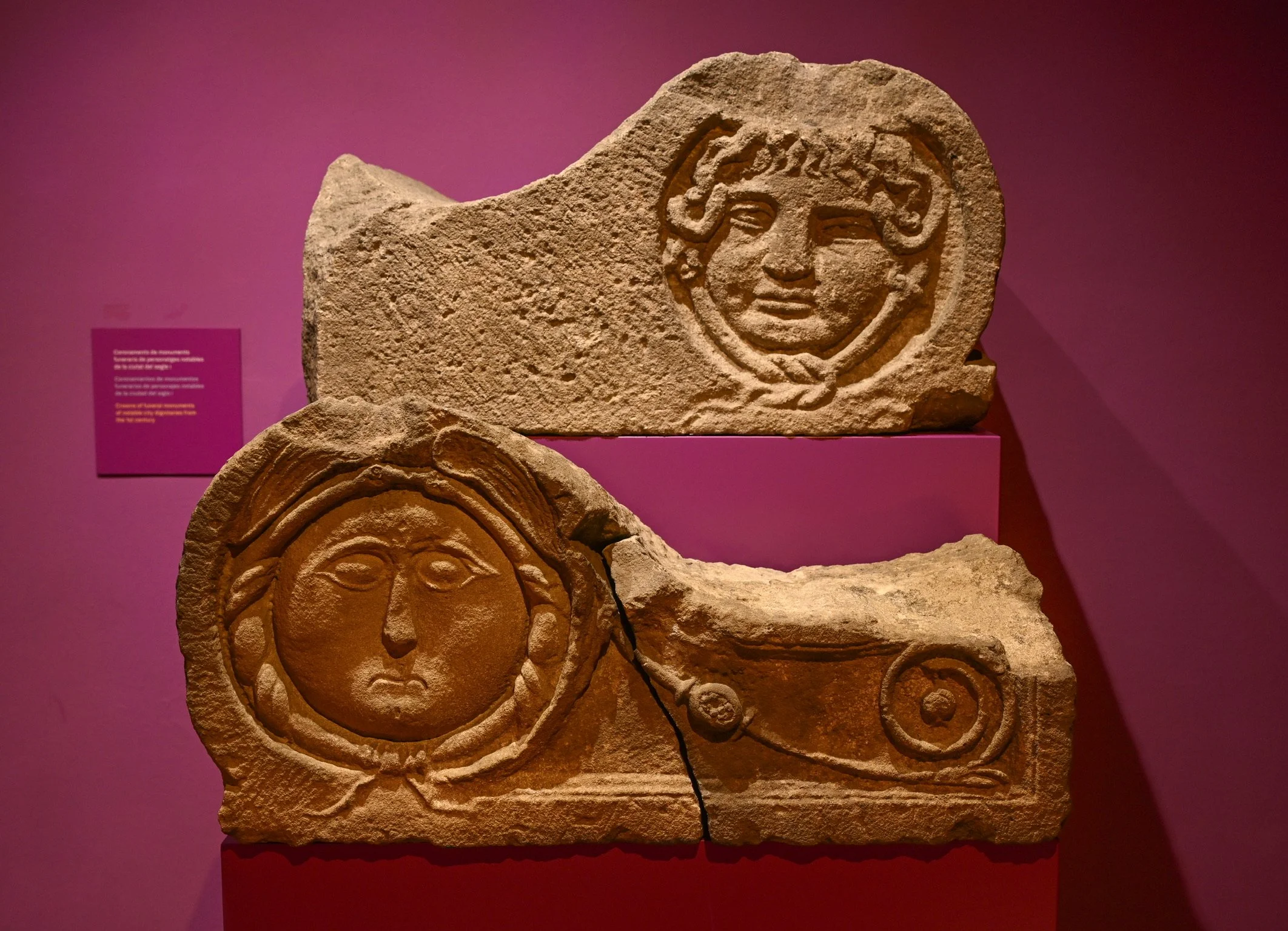 Roman artifacts at the Barcelona History museum