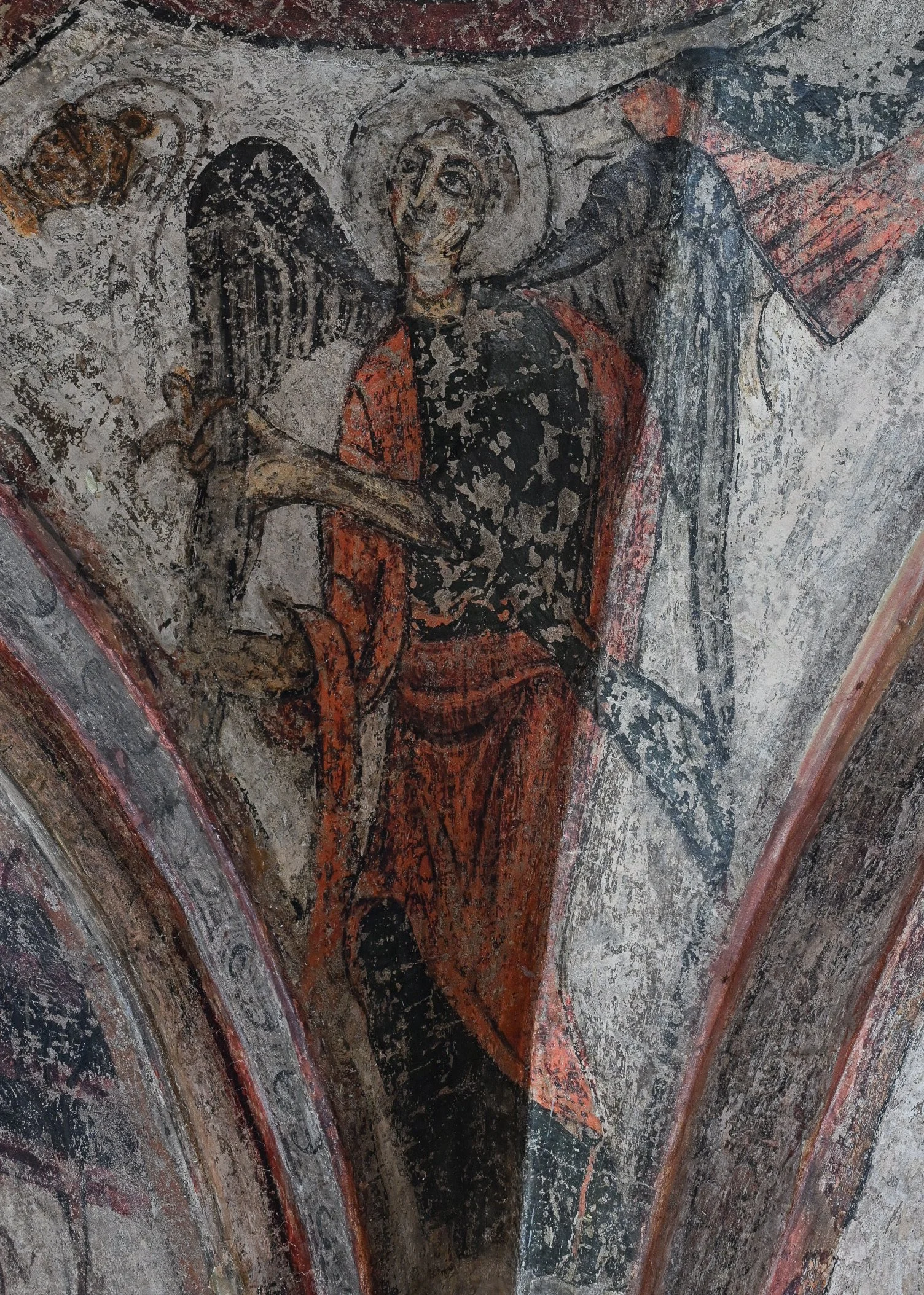 Remnants of frescoes at Castell de Cardona