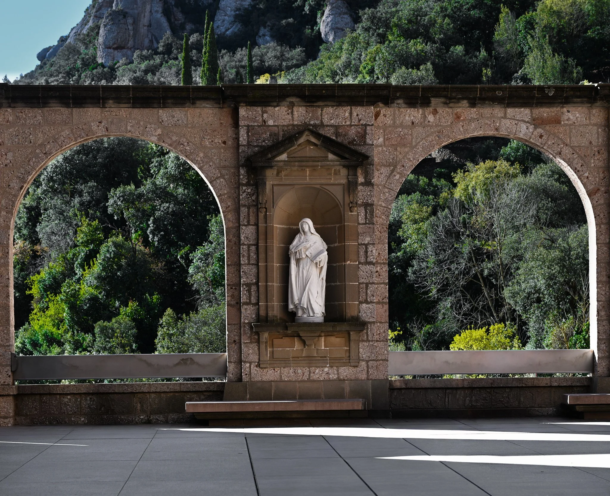 Archways outside the entrance to Montserrat