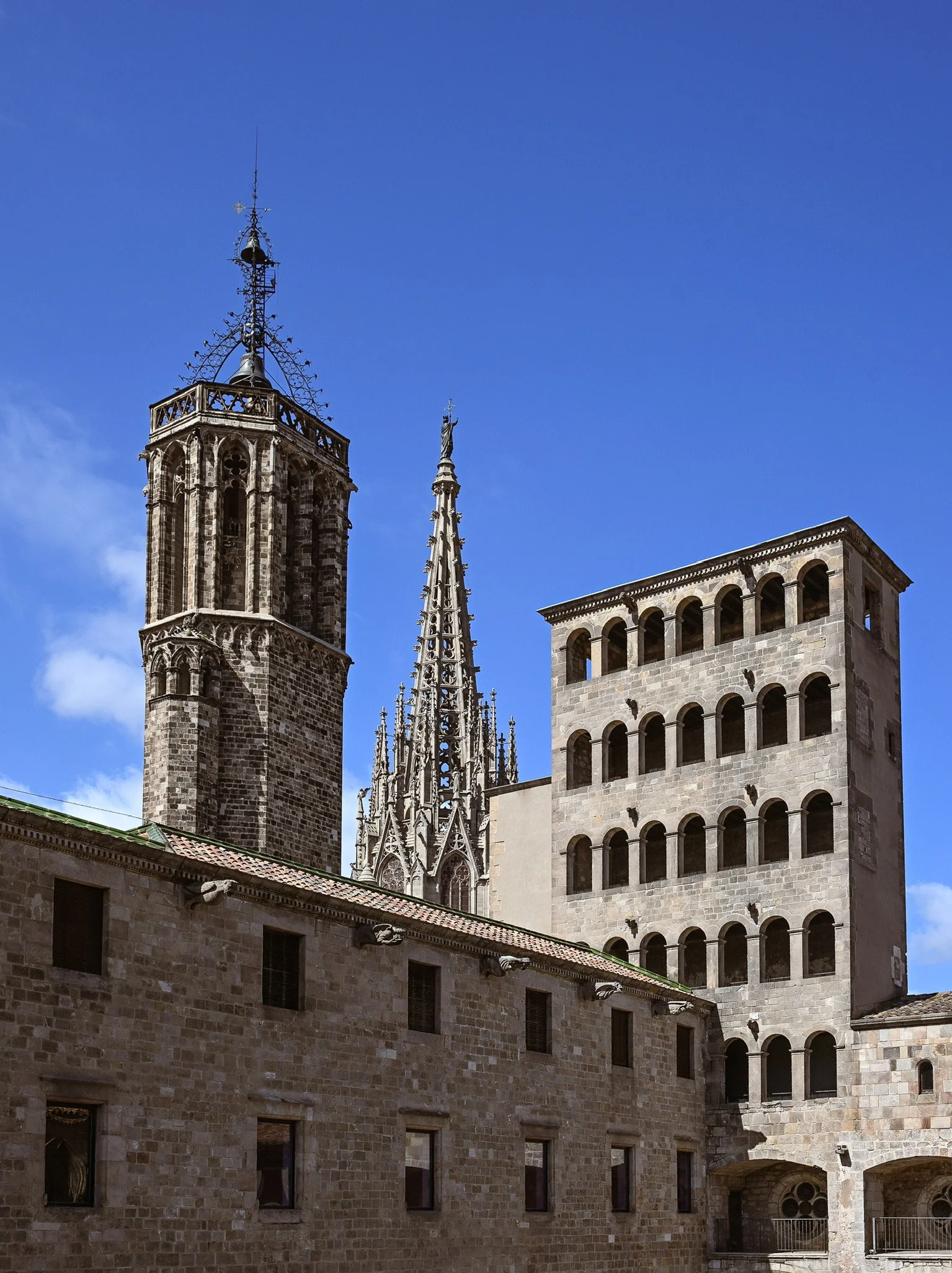 Cathedral of Barcelona viewed from the Barcelona History Museum
