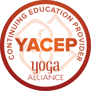 A pixelated logo with an orange background featuring a house with a pointed roof and a tree on top. The logo contains the text 'YOGA'.