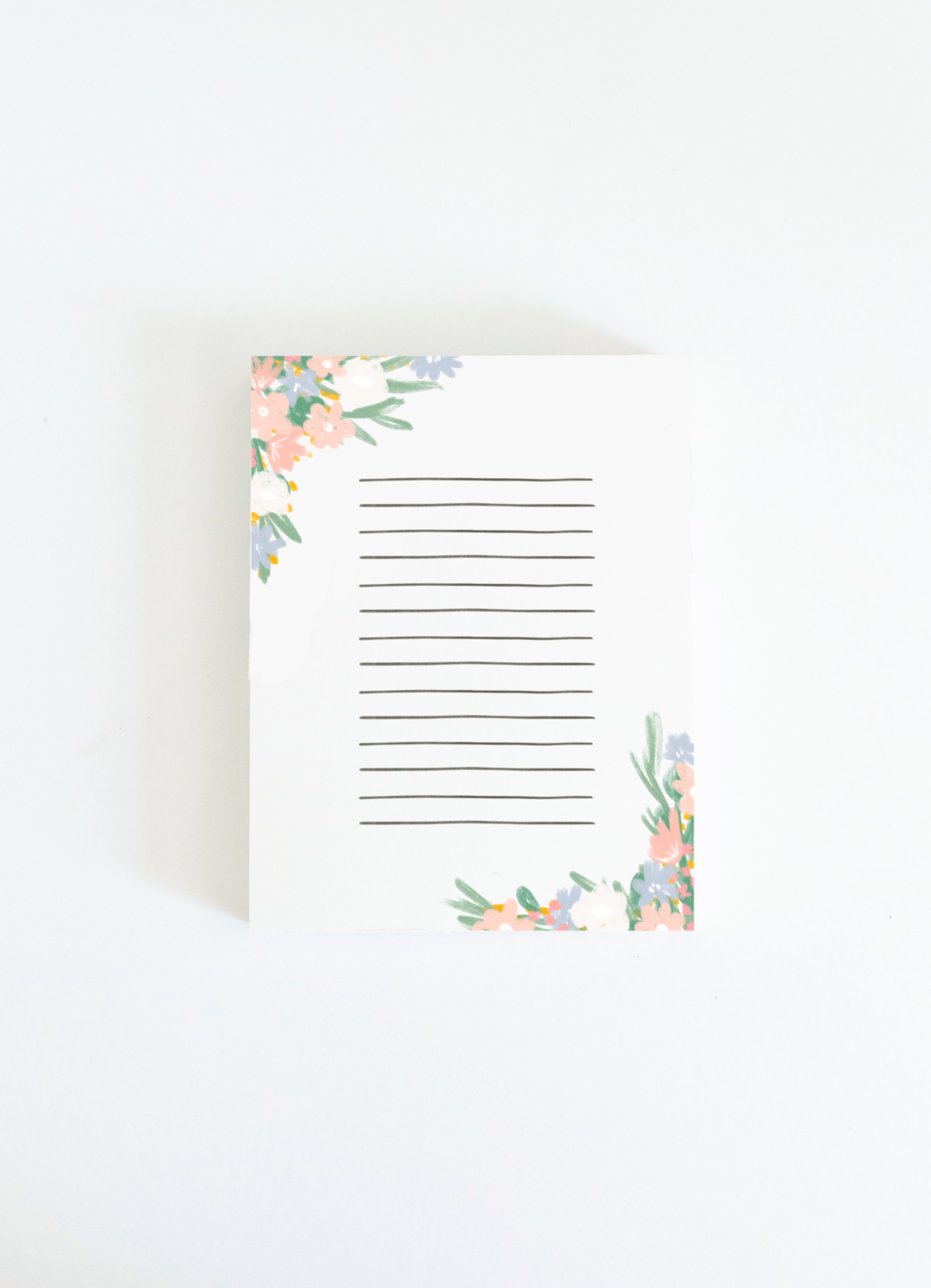 Daily List Floral Notepad