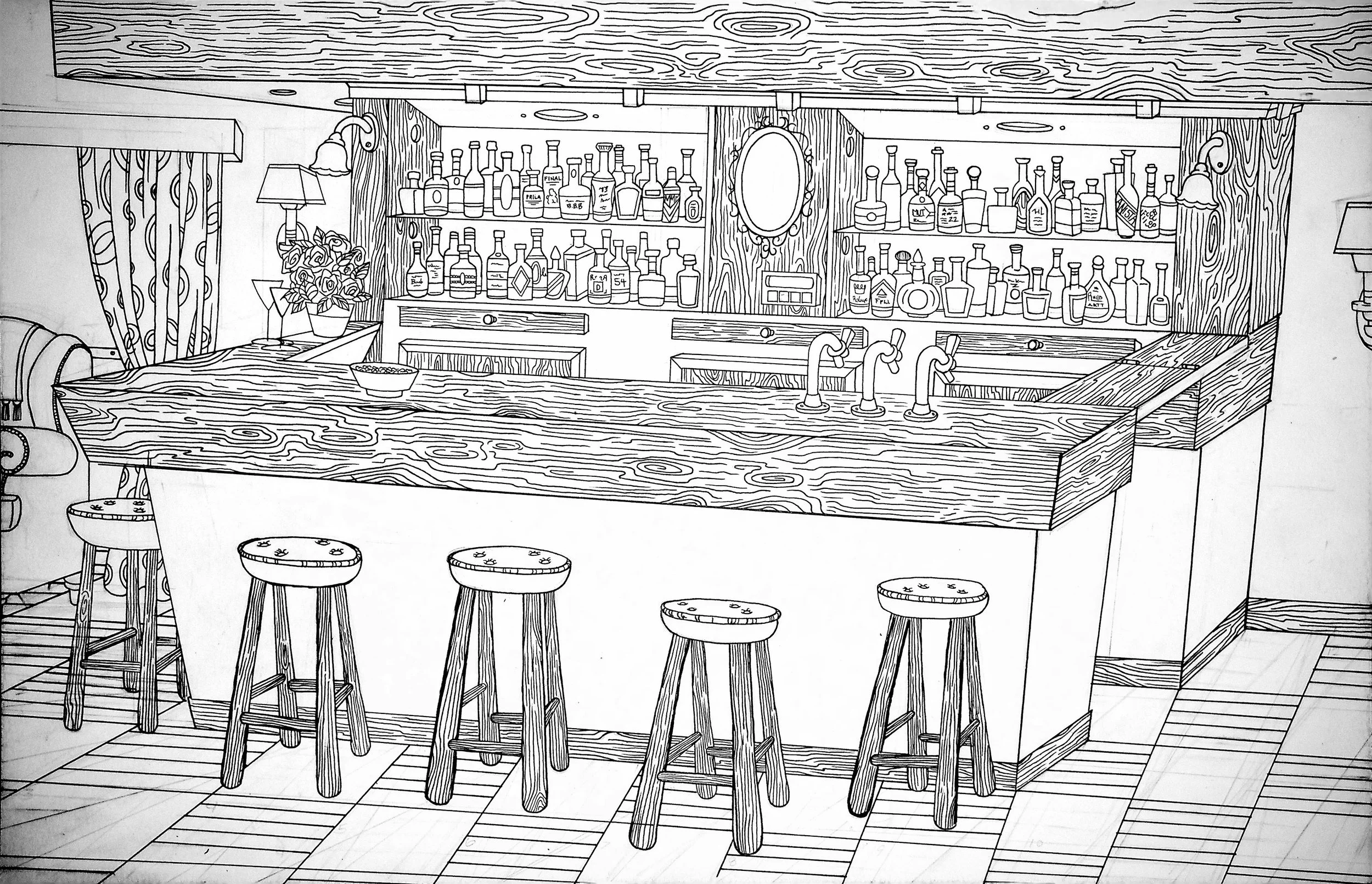 Project: Zero Point / Animation / Background / Front of Bar