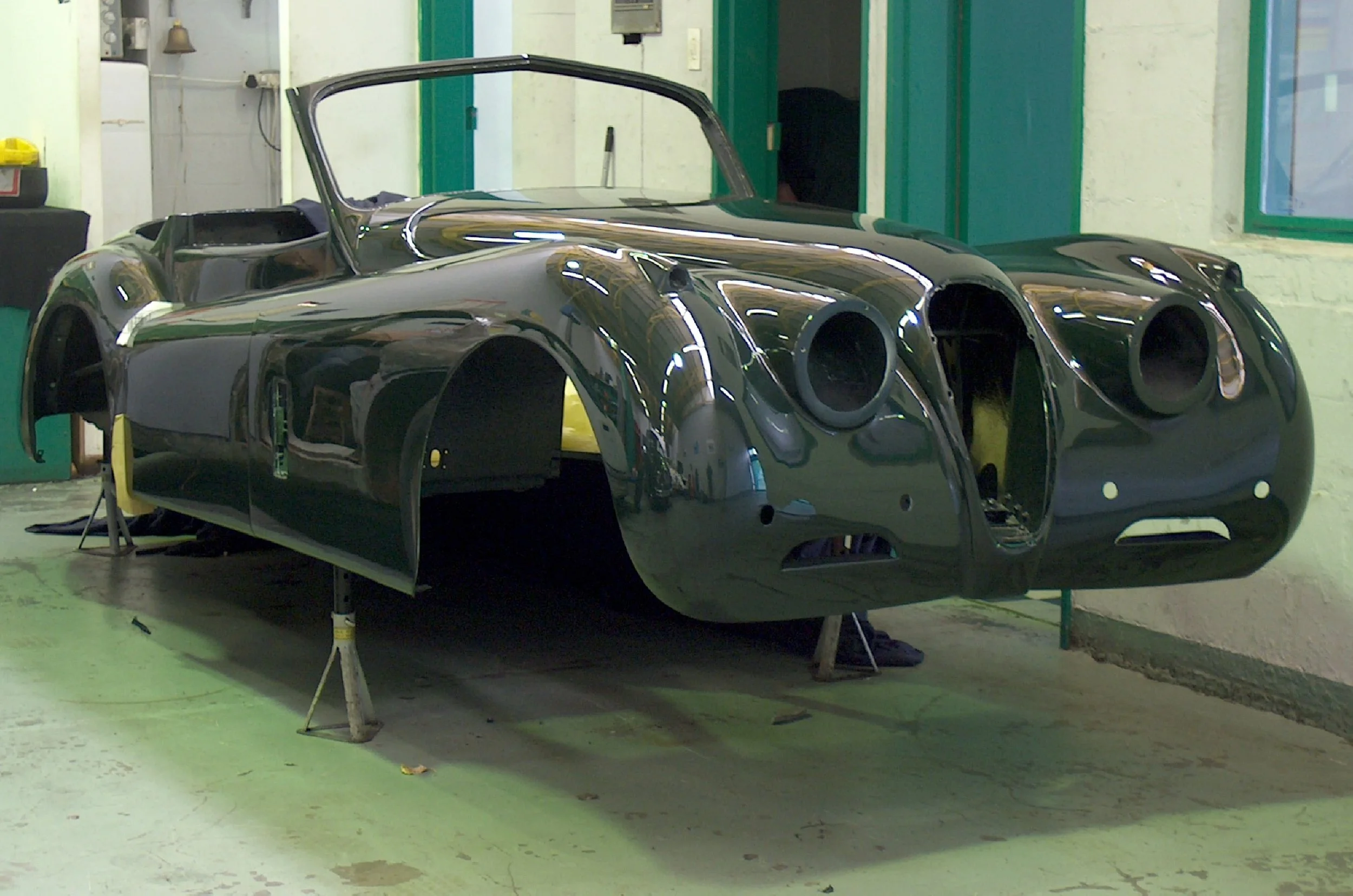 Out of the spray booth