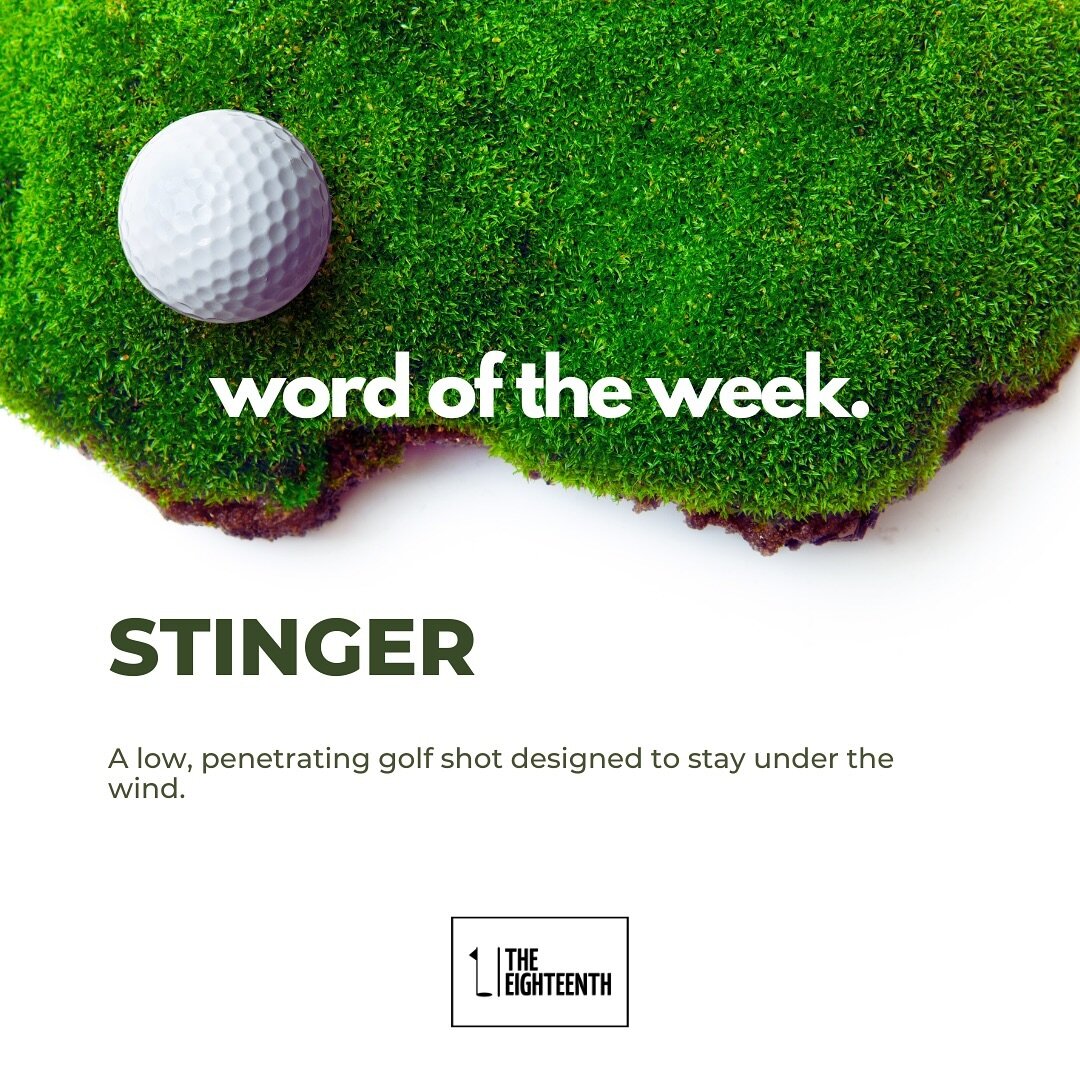 Ever heard of a &ldquo;stinger&rdquo;? 🐝

It&rsquo;s a secret weapon in every golfer&rsquo;s arsenal - the art of the low-flying, laser like shot. 🚀