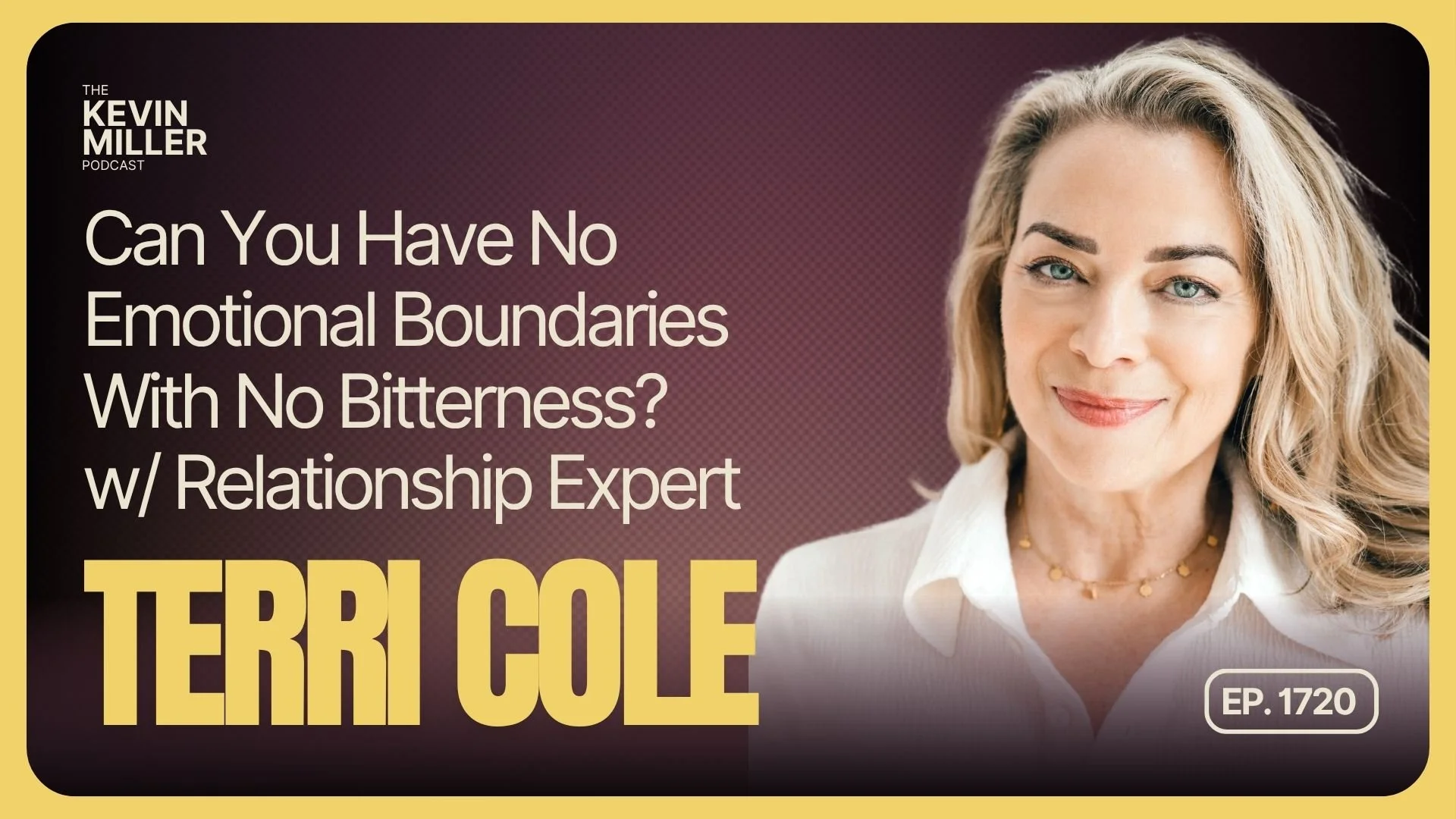 Can You Have No Emotional Boundaries With No Bitterness? w/ Relationship Expert Terri Cole