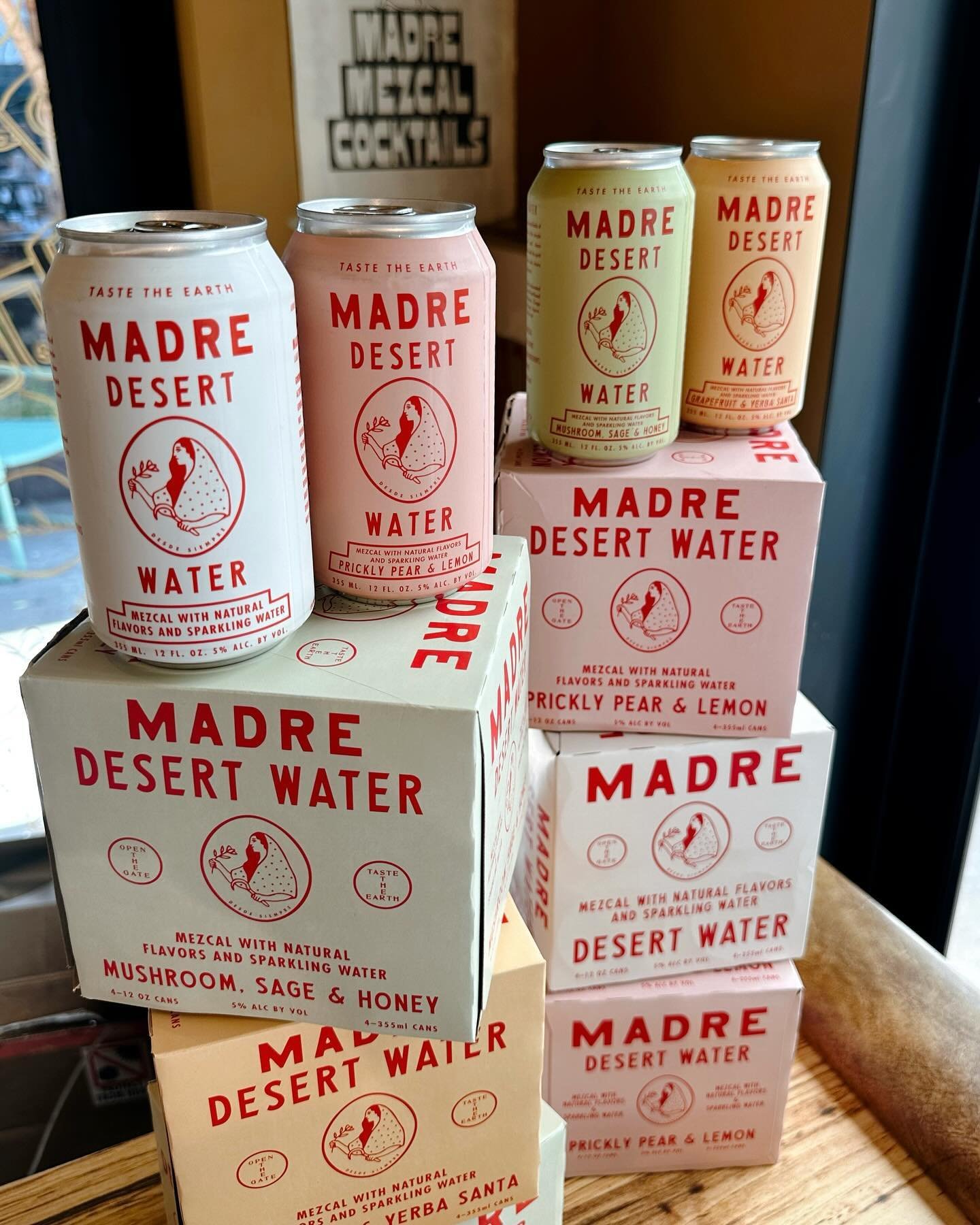 DESERT WATER IS OFFICIALLY BACK IN PHX ‼️

artisanal canned cocktails made with @madremezcal espadin + sparkling water, real fruit, plants, adaptogens ++ anti-inflammatory herbs

true to madre&rsquo;s name &amp;&amp; core ethos :: these ready-to-drin