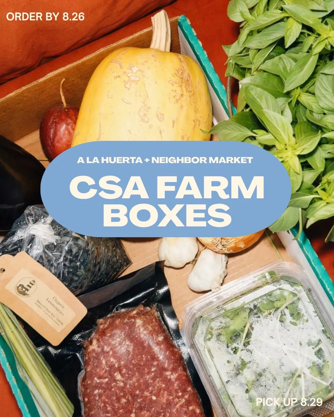 📦🥕 local CSA farm boxes for pickup inside the shop curated by @alahuerta.az utilizing all arizona grown produce. there&rsquo;s an option with local beef as well &amp; some other add ons. both $30. order by 8.26 for pickup inside @neighbormarket on 