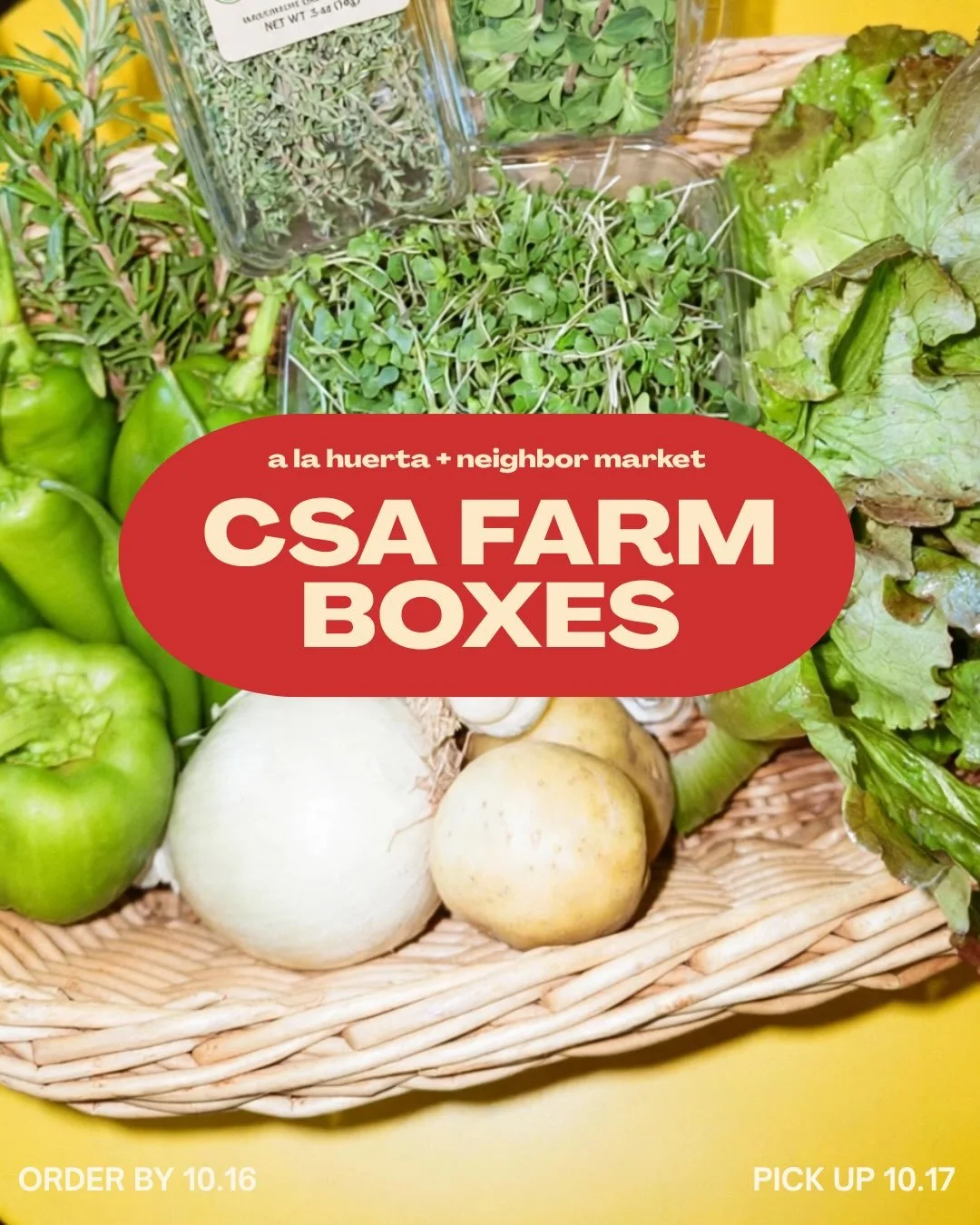 📦🥬 it&rsquo;s that time again! snag your csa farm box this weekend for pickup inside @neighbormarket. you can also add on ground beef, eggs, milk, bread!! link in bio