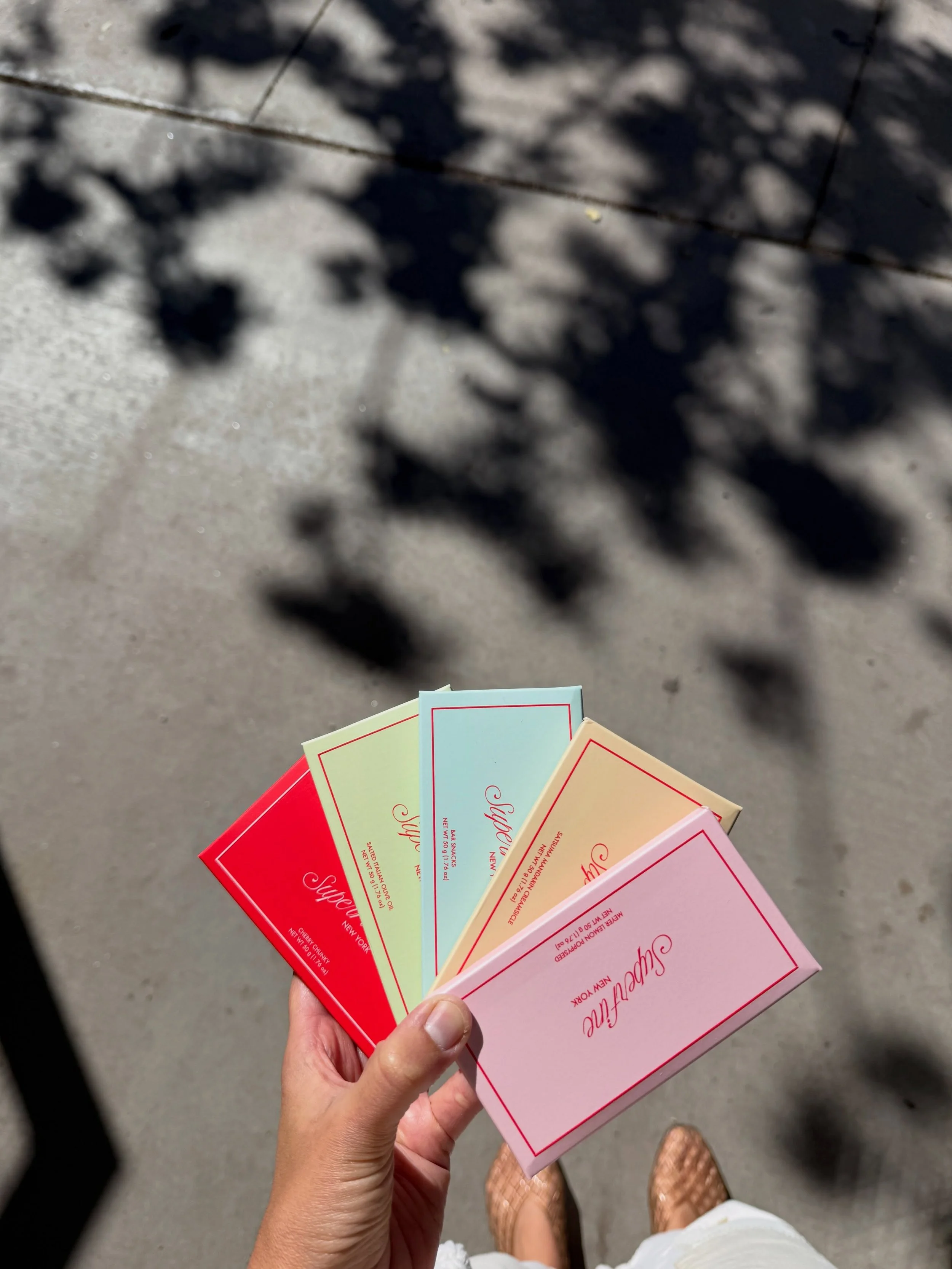 cutie new 🍫 bars by woman-owned @superfinenewyork now in the shop. flavors include&hellip; 

🍒🥜 cherry chunky

🫒🧂salted italian olive oil

🥨 bar snacks (personal fav) 

🍊 satsuma mandarin creamsicle 

🍋 meyer lemon poppyseed