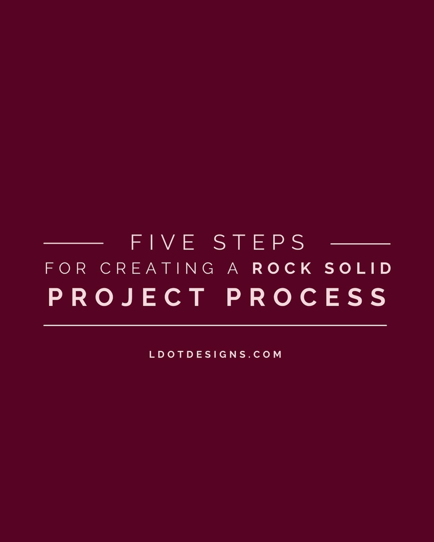 5 Steps to Creating a Rock Solid Project Process 😎

Step 0 | Get out your pen, paper, fav CRM, and most importantly : your thinking cap
Step 1 | Brainstorm your ultimate client project experience
Step 2 | Break your brainstorm down into a timeline 
