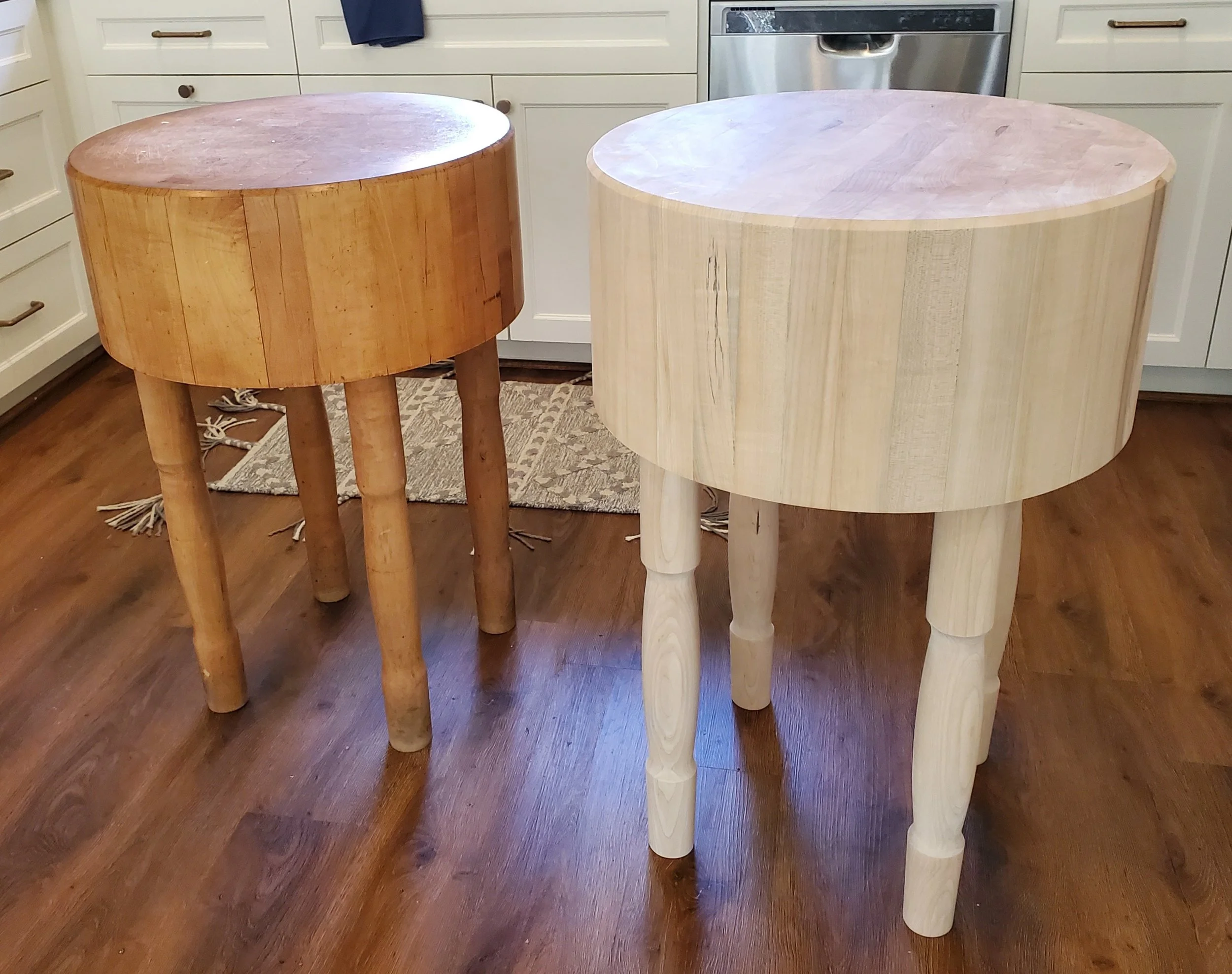Round Butcher Block Island